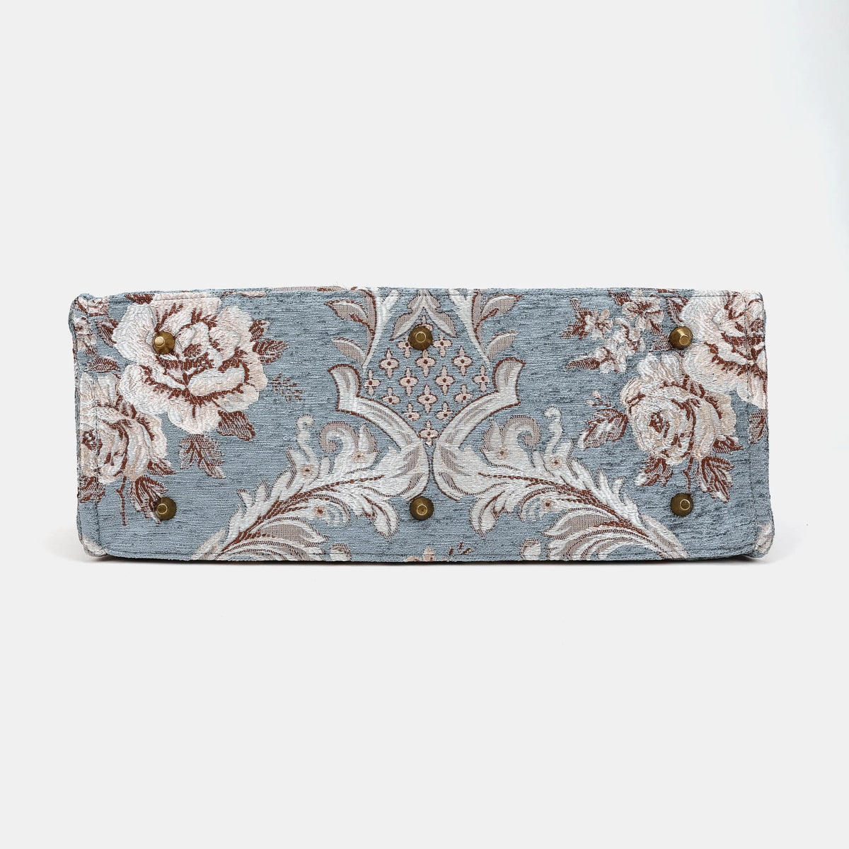 Floral Windy Blue Laptop Work Tote Carpetbag of America bottom