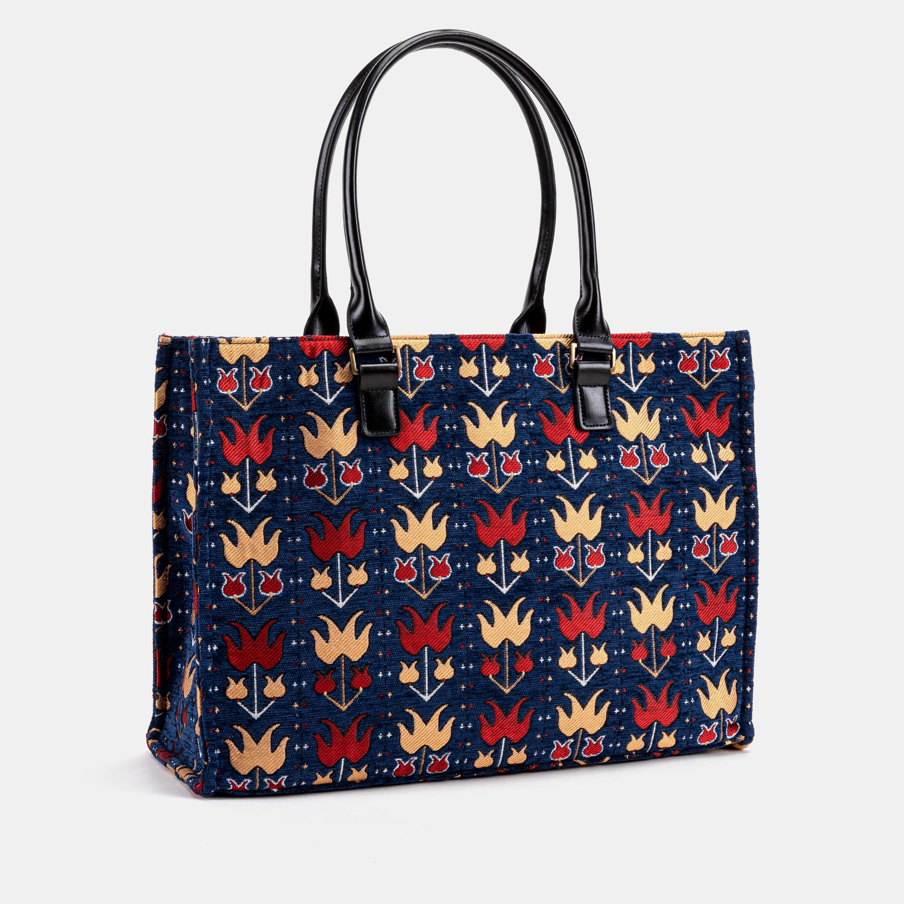 Poppy Bloom Laptop Work Tote of America front side