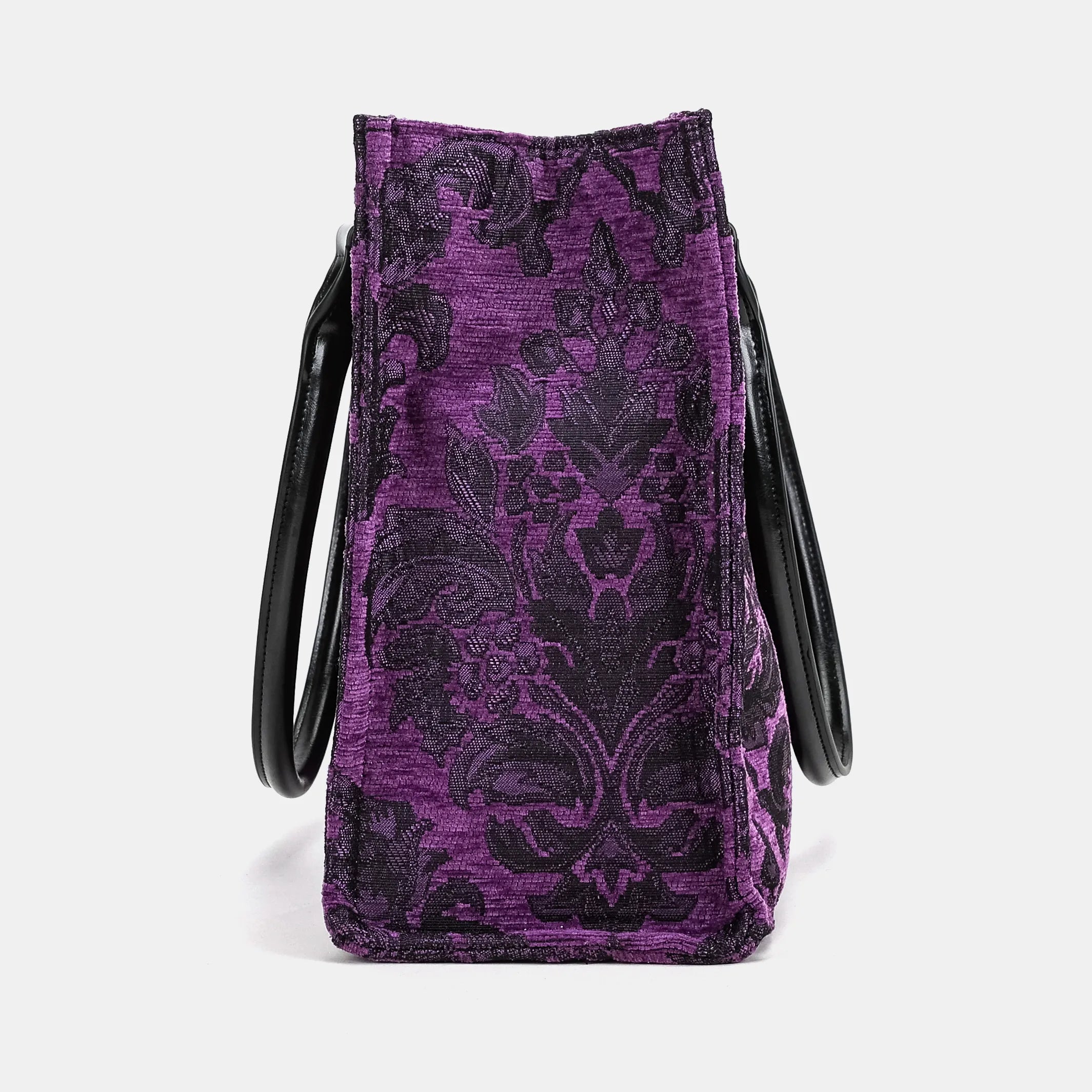 Victorian Blossom Purple Laptop Work Tote Carpetbag of America side