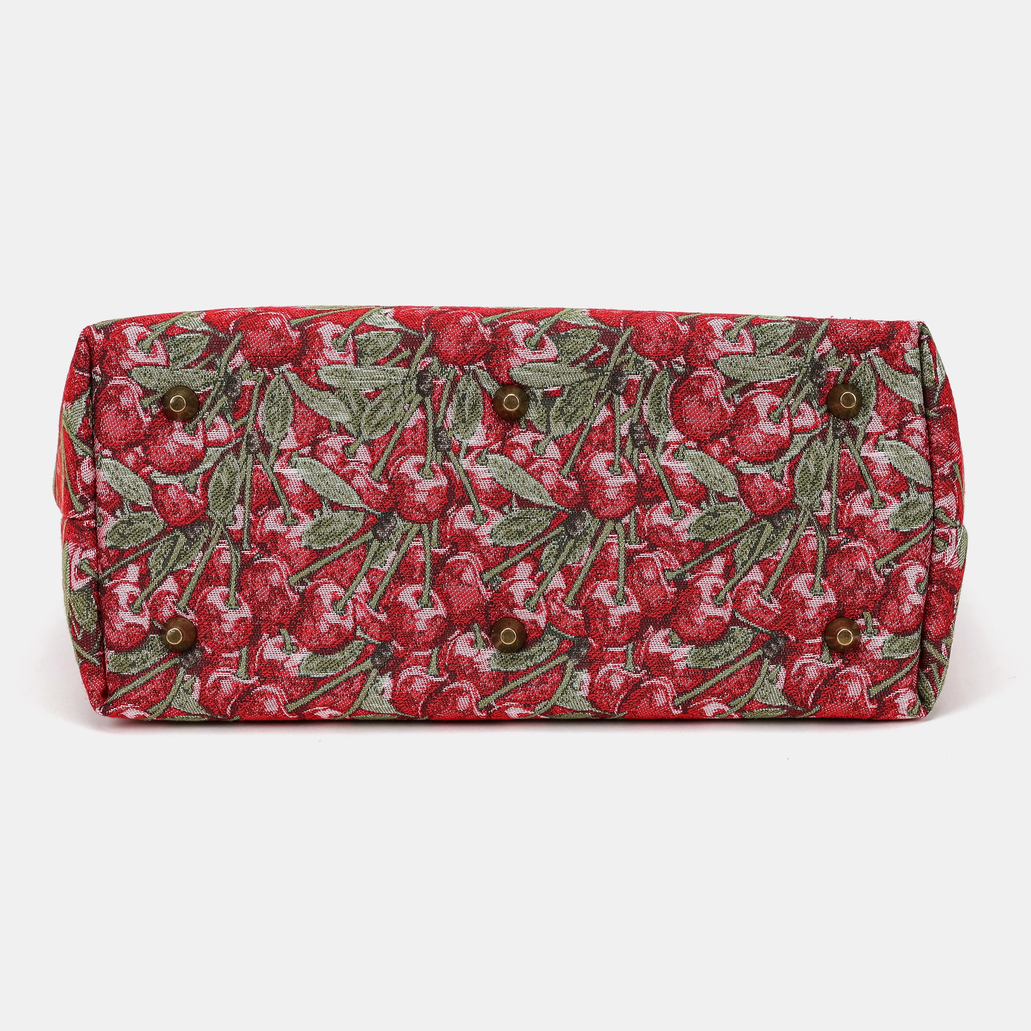 Cherry Cascade Carpet Tote Shopper Carpetbag of America bottom