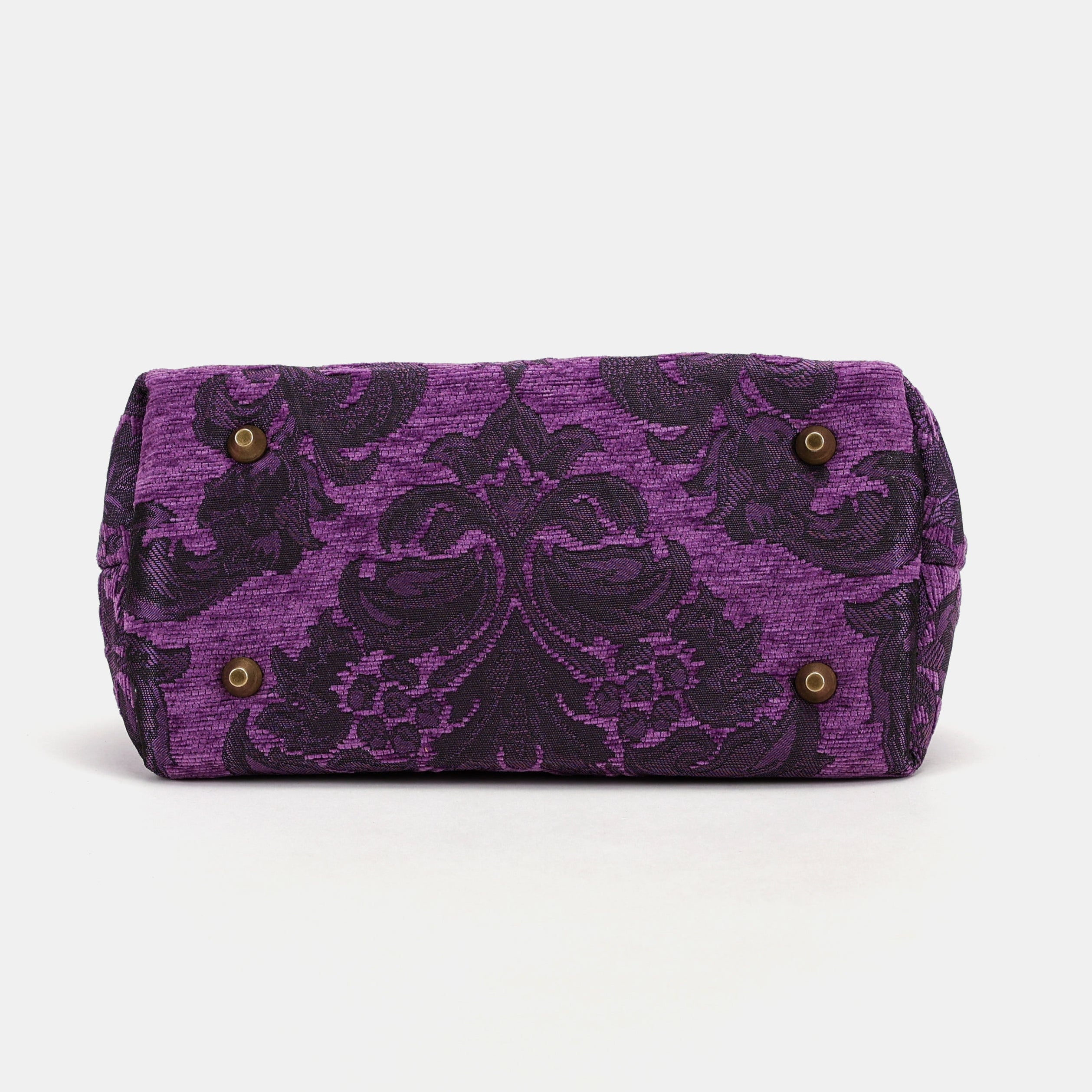 Victorian Blossom Purple Carpet Satchel Carpetbag of America bottom