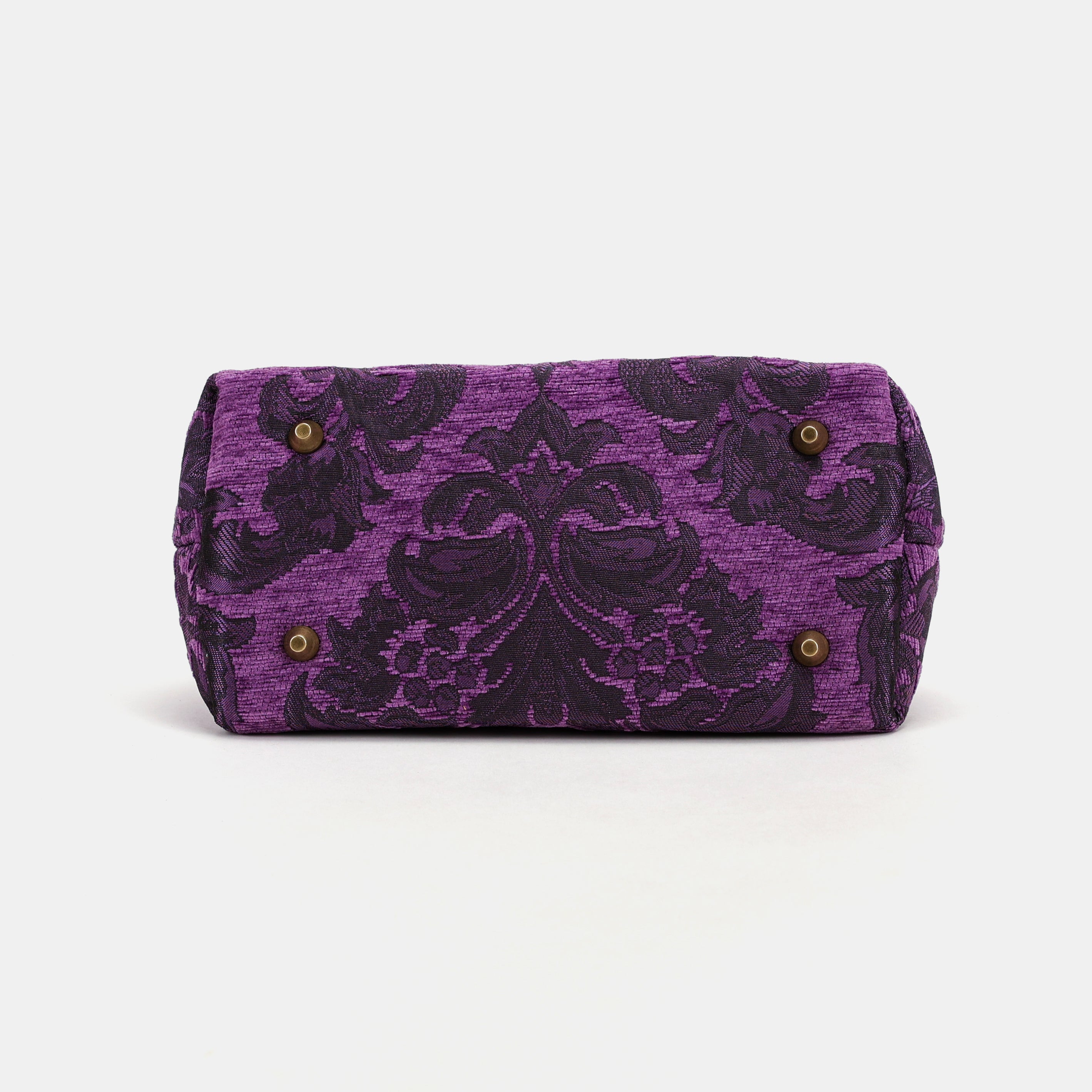 Victorian Blossom Purple Carpet Satchel Carpetbag of America bottom