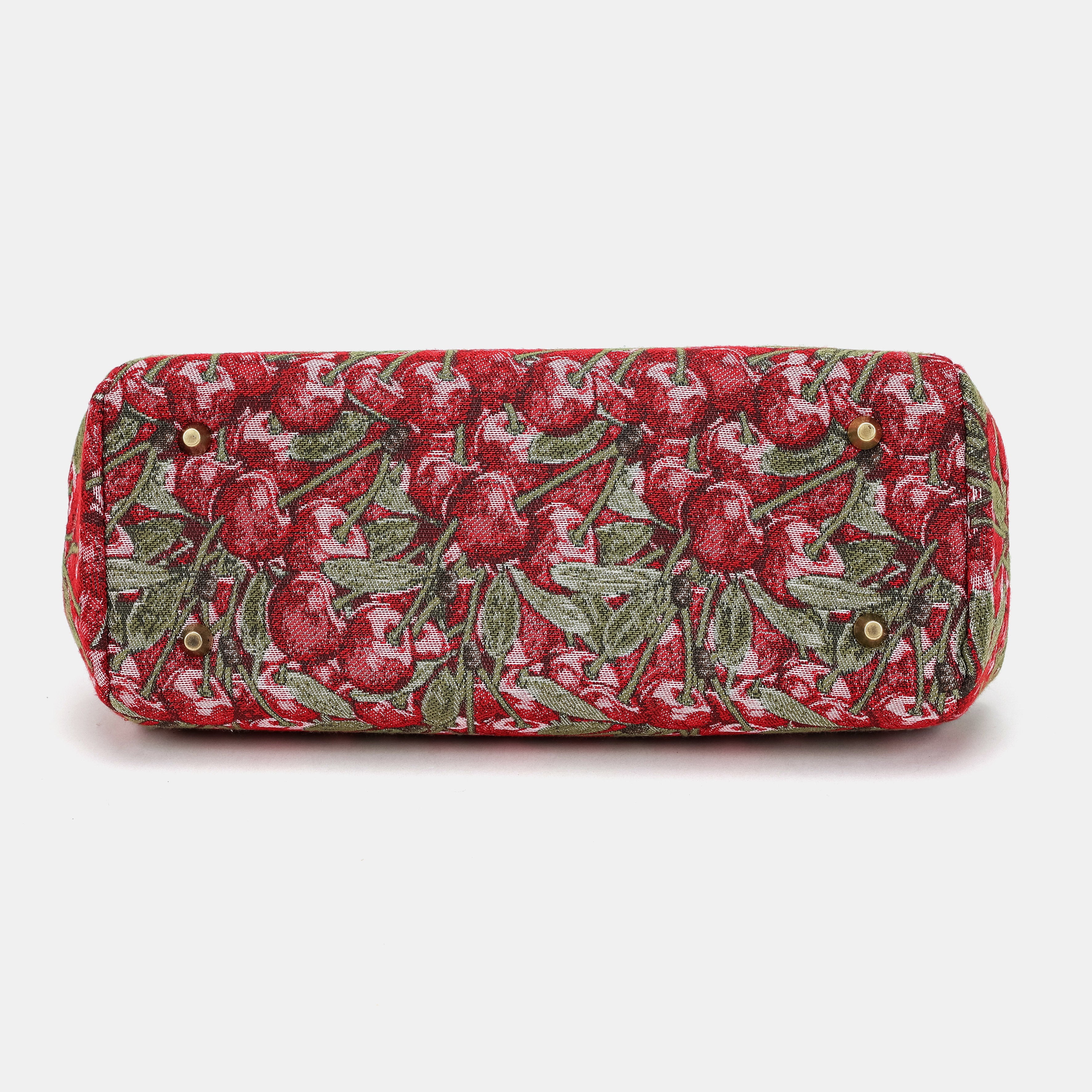 Cherry Cacade Top Handle Purse Carpetbag of America bottom