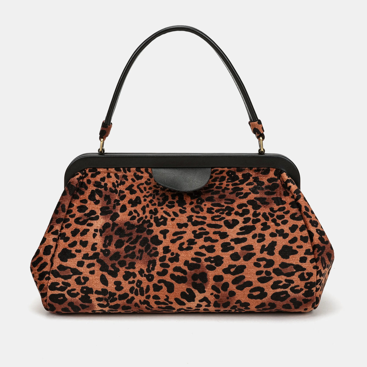Leopard Classic Top Handle Purse Carpetbag of America main