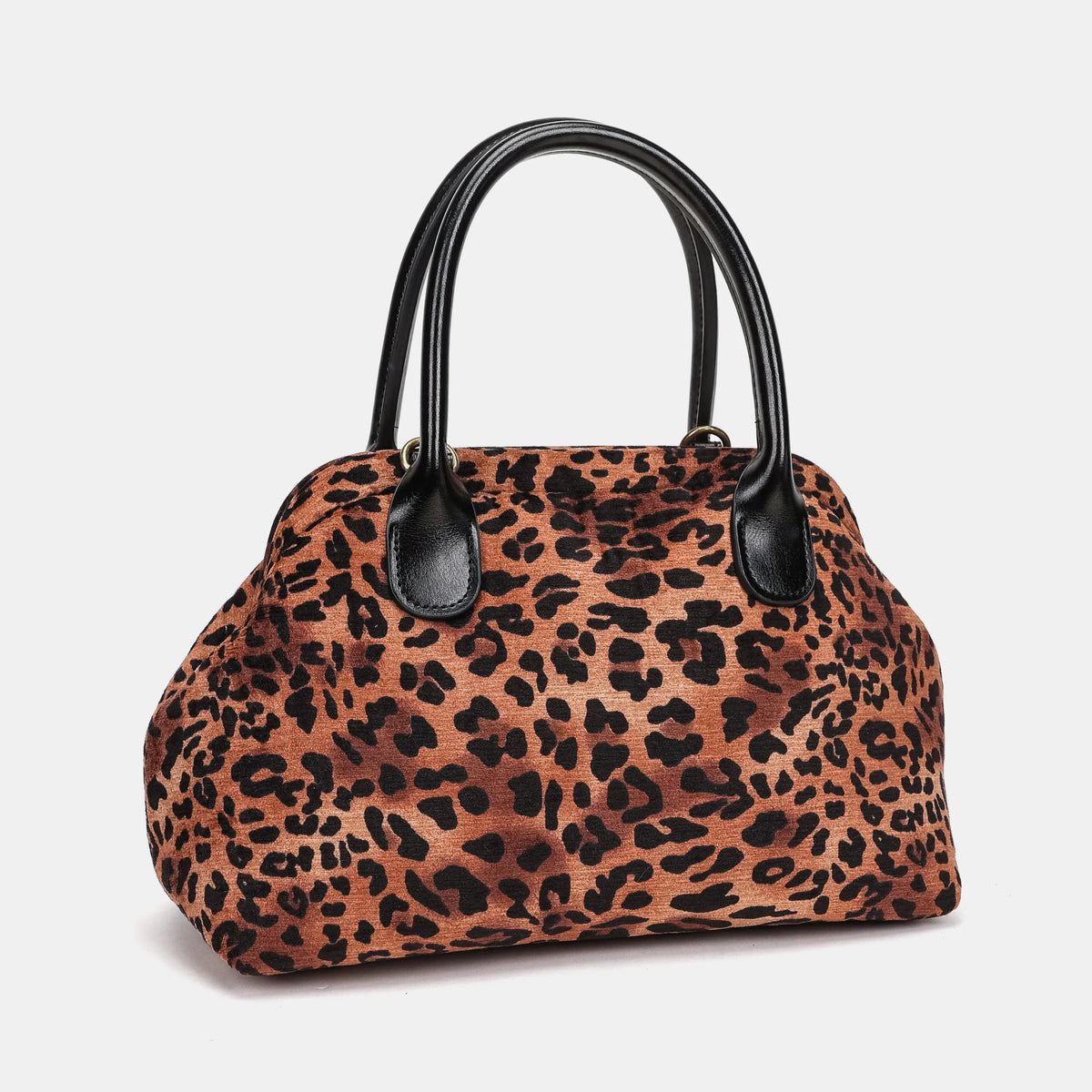Leopard Classic Carpet Satchel Carpetbag of America front side
