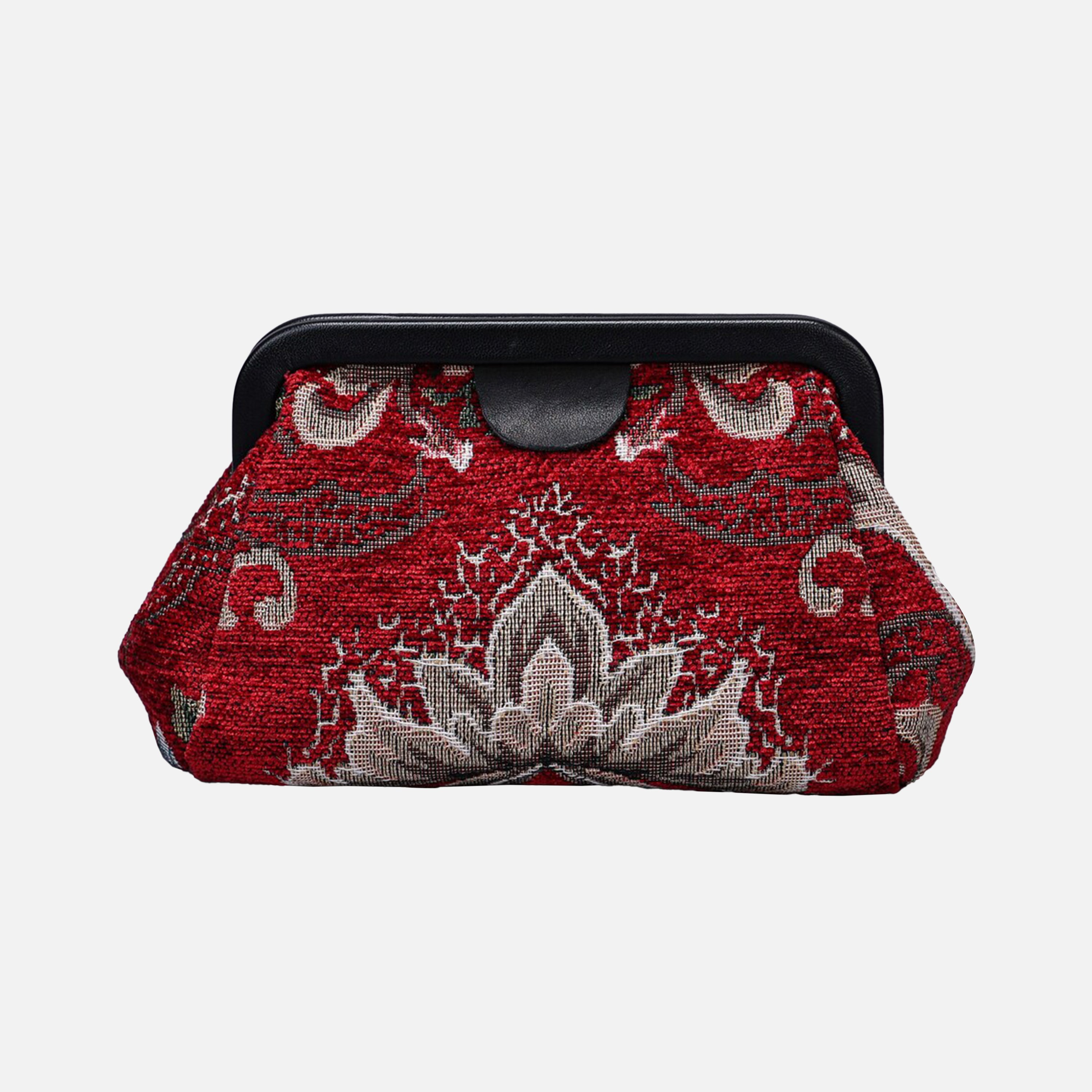 Floral Red Evening Bag Clutch carpet bag MCW Handmade-6
