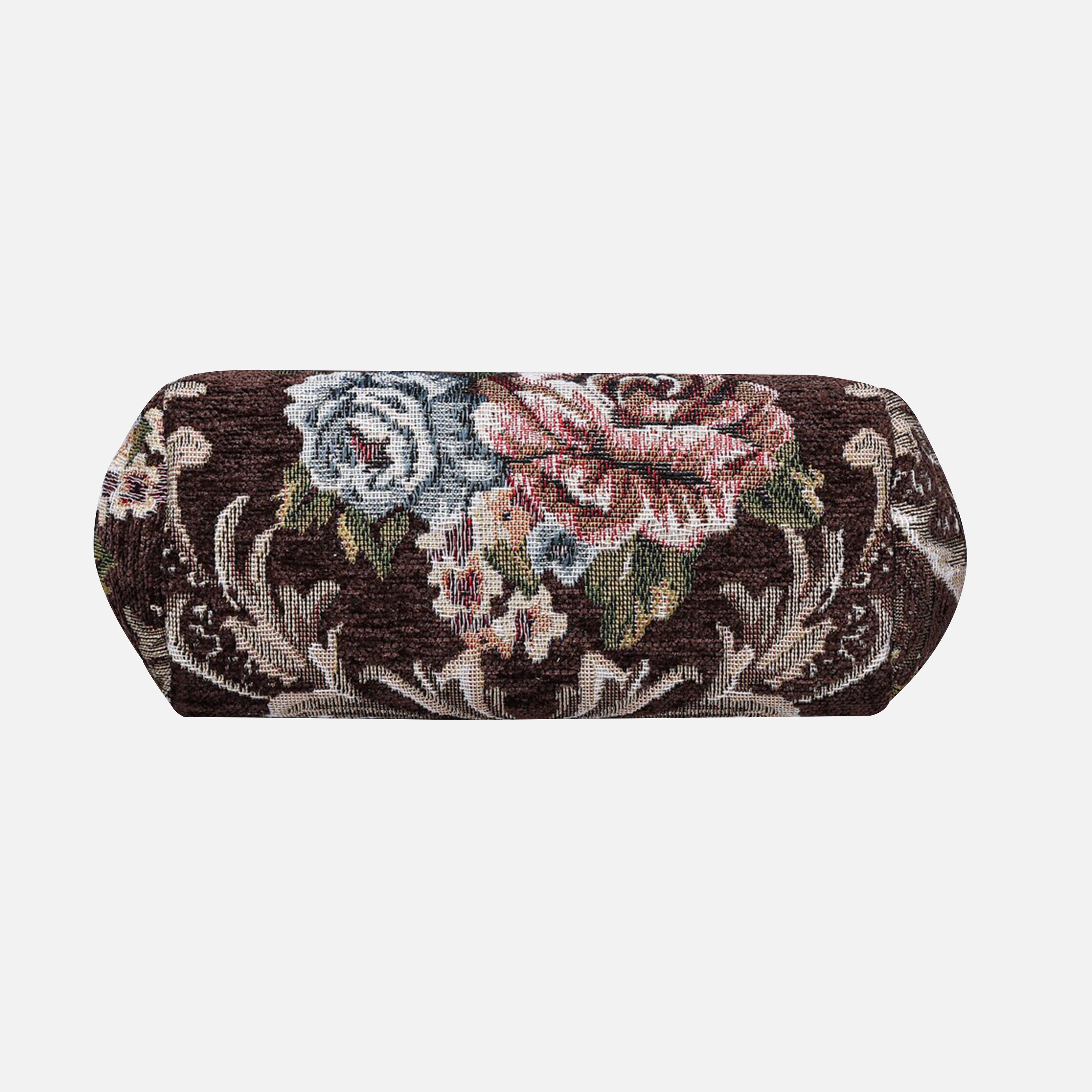 Floral Brown Evening Bag Clutch carpet bag MCW Handmade-3