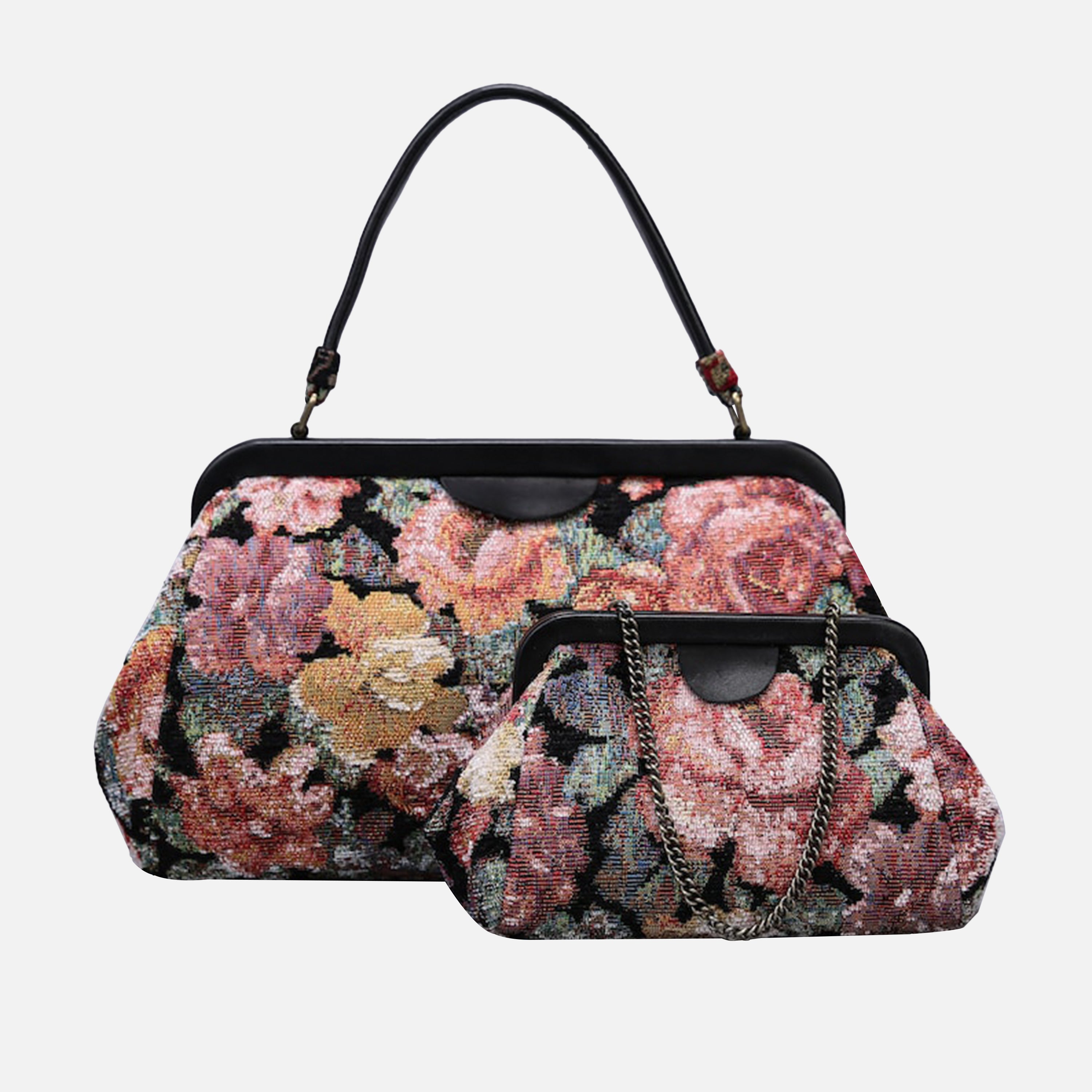 Floral Rose Evening Bag Clutch carpet bag MCW Handmade-6