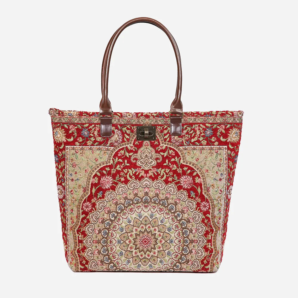 Oriental Red Carpet Tote Shopper