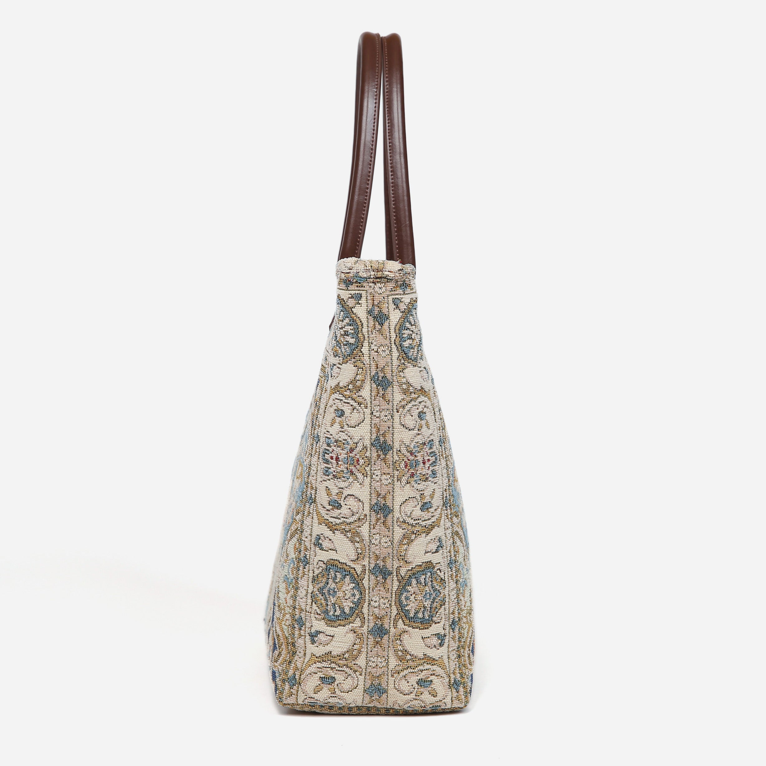 Golden Age Blue Carpet Tote Shopper Carpetbag of America side