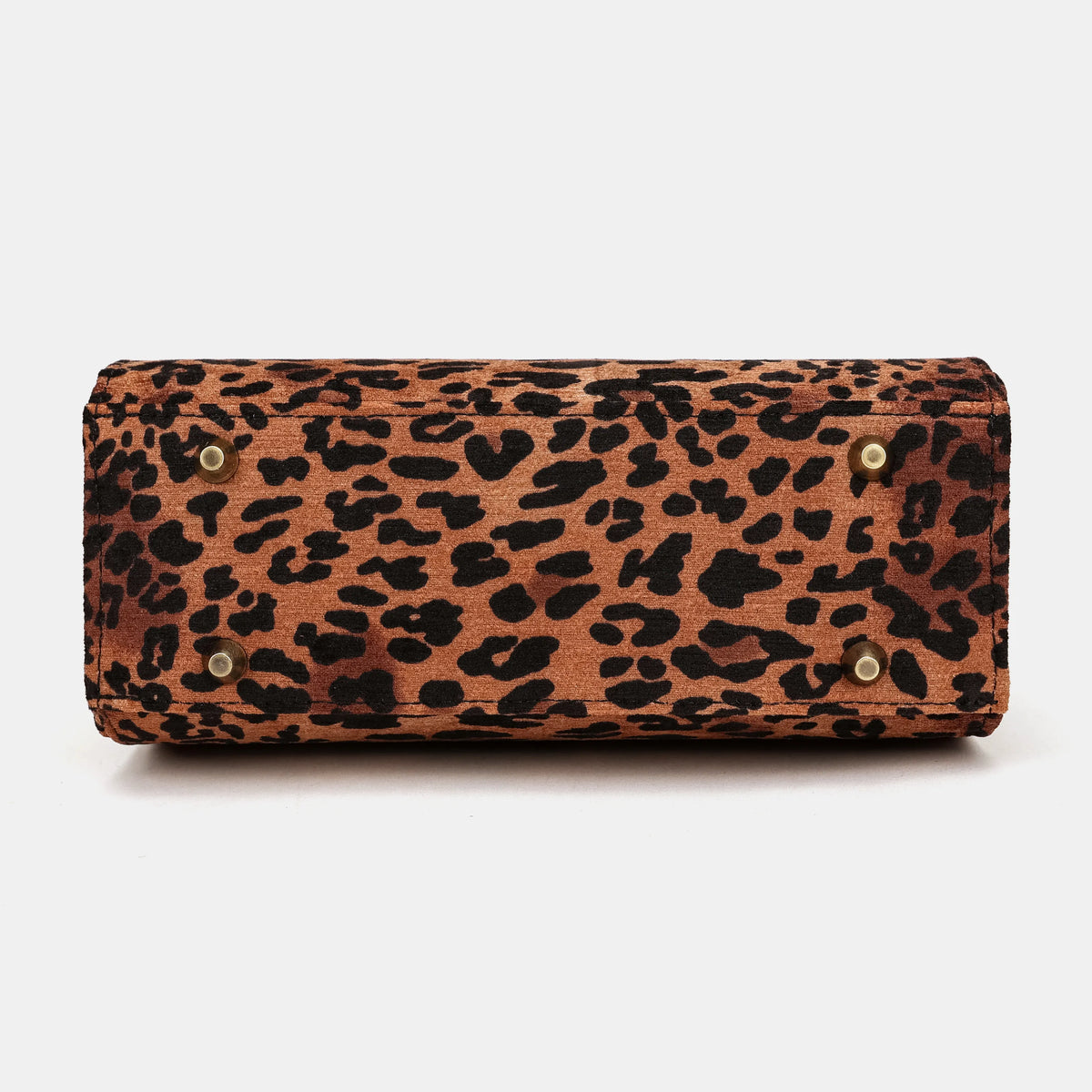 Leopard Classic Flap Satchel Carpetbag of America bottom