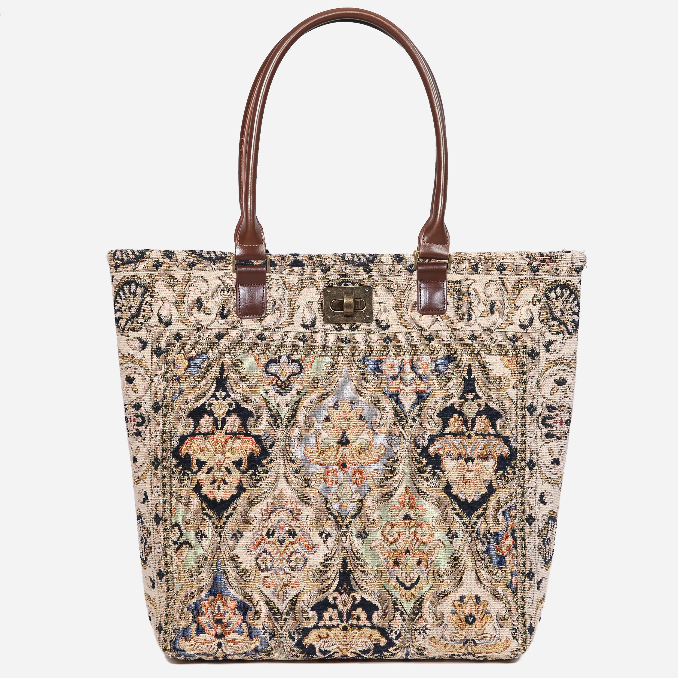 Golden Age Navy Carpet Tote Shopper Carpetbag of America main