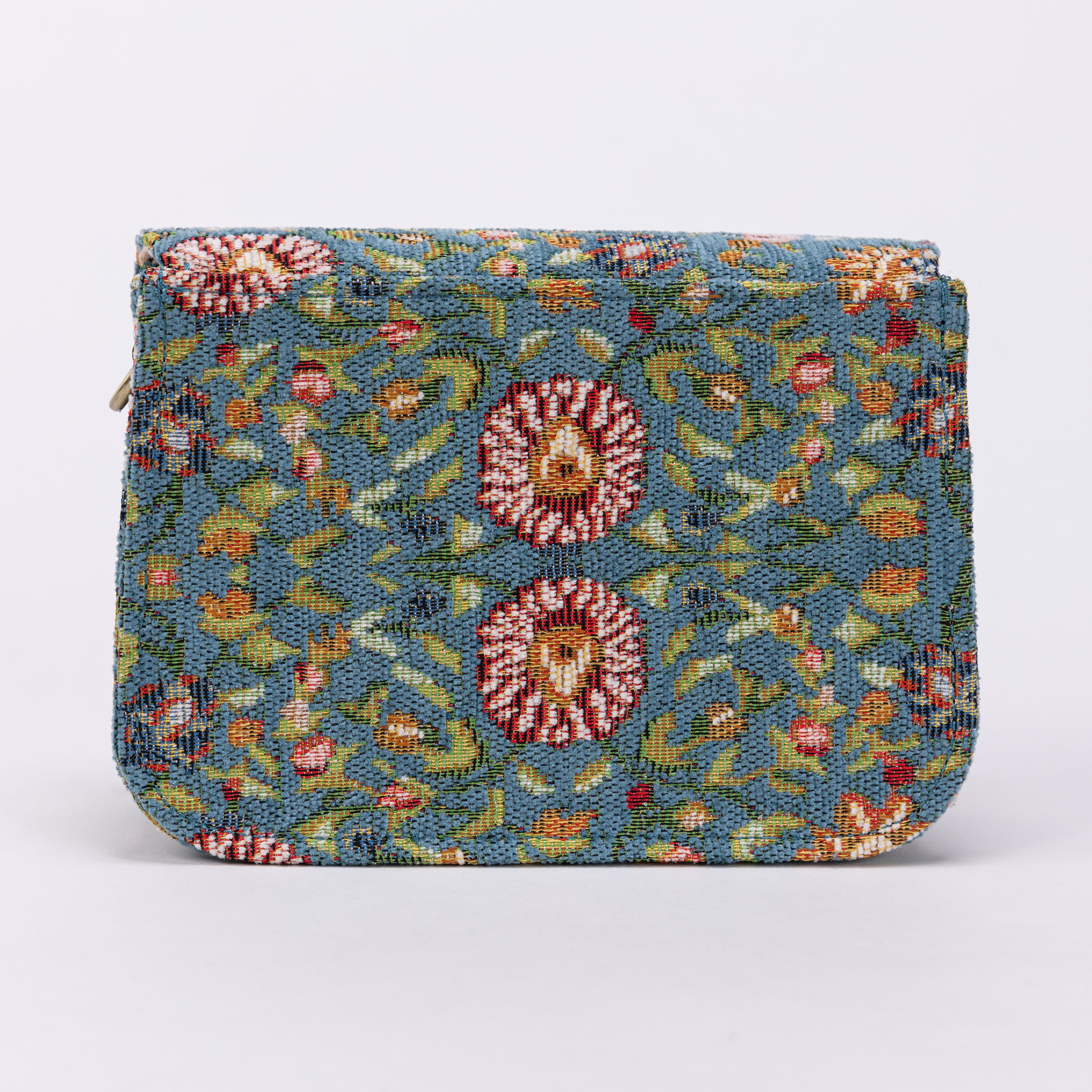 Oriental Blue Flap Crossbody Bag back