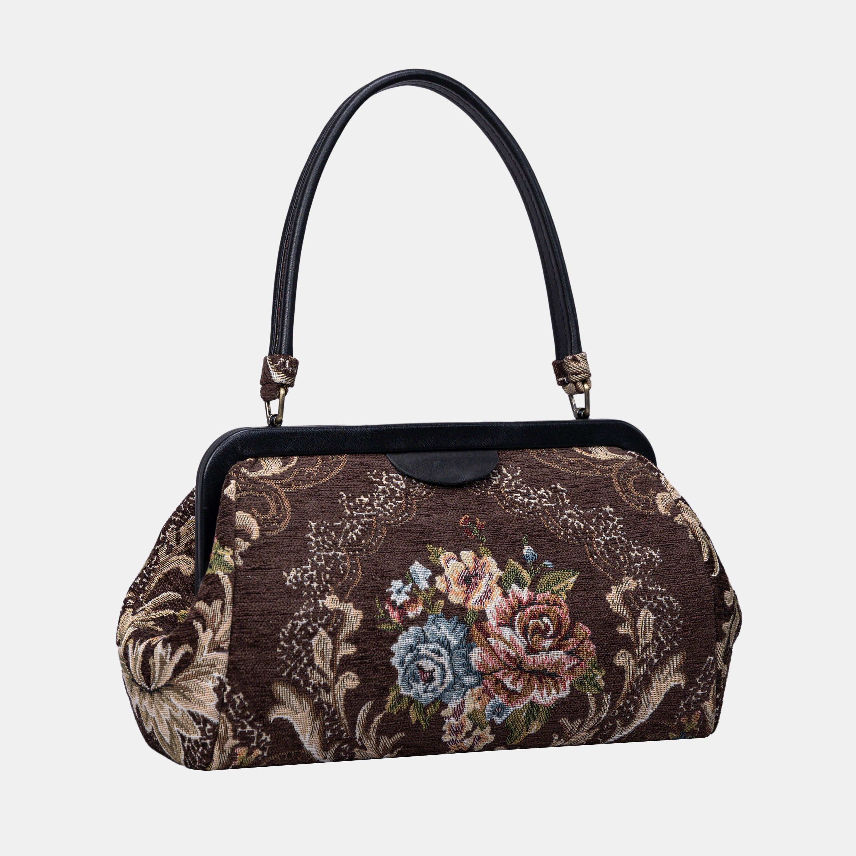 Floral Brown Shoulder Bag