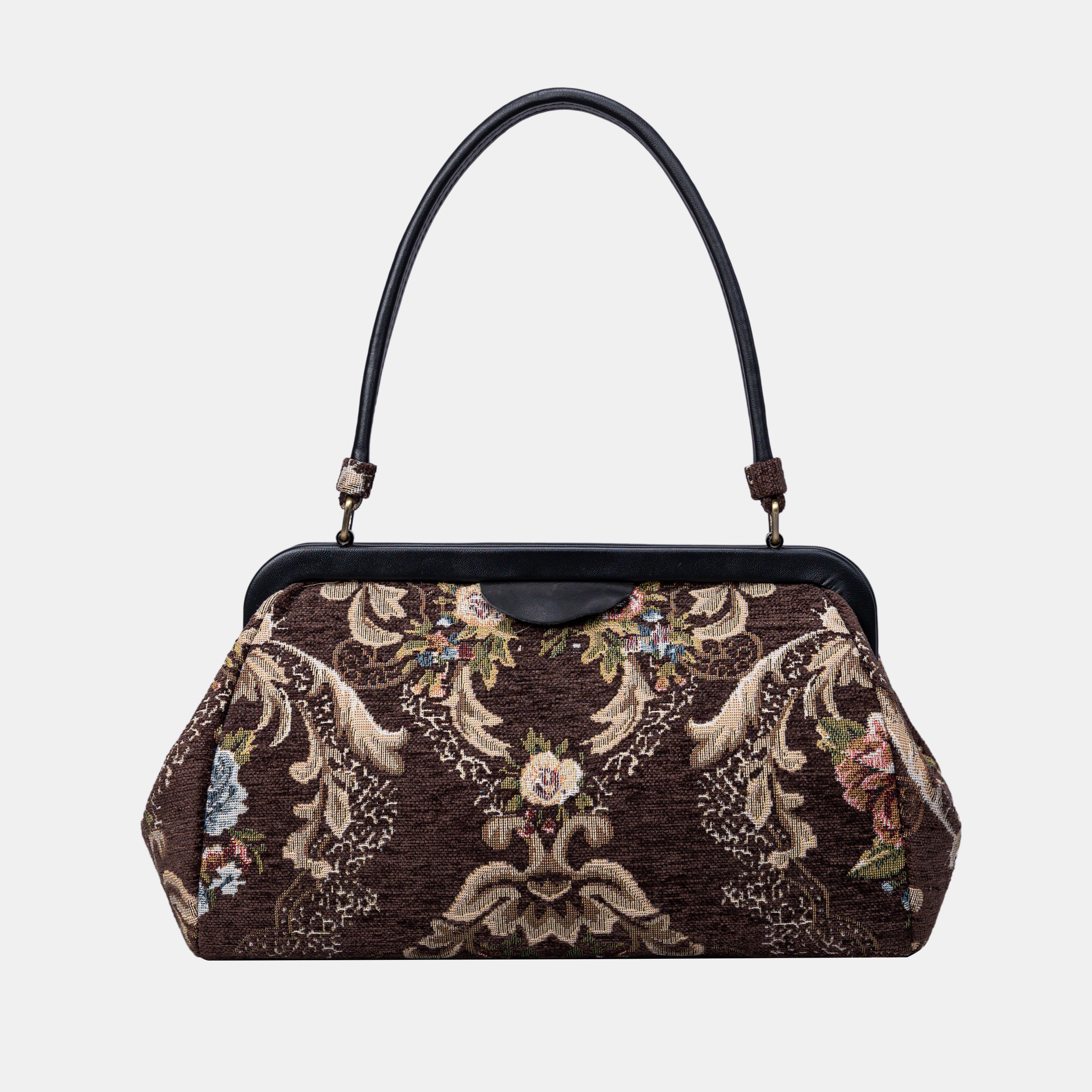 Floral Brown Shoulder Bag