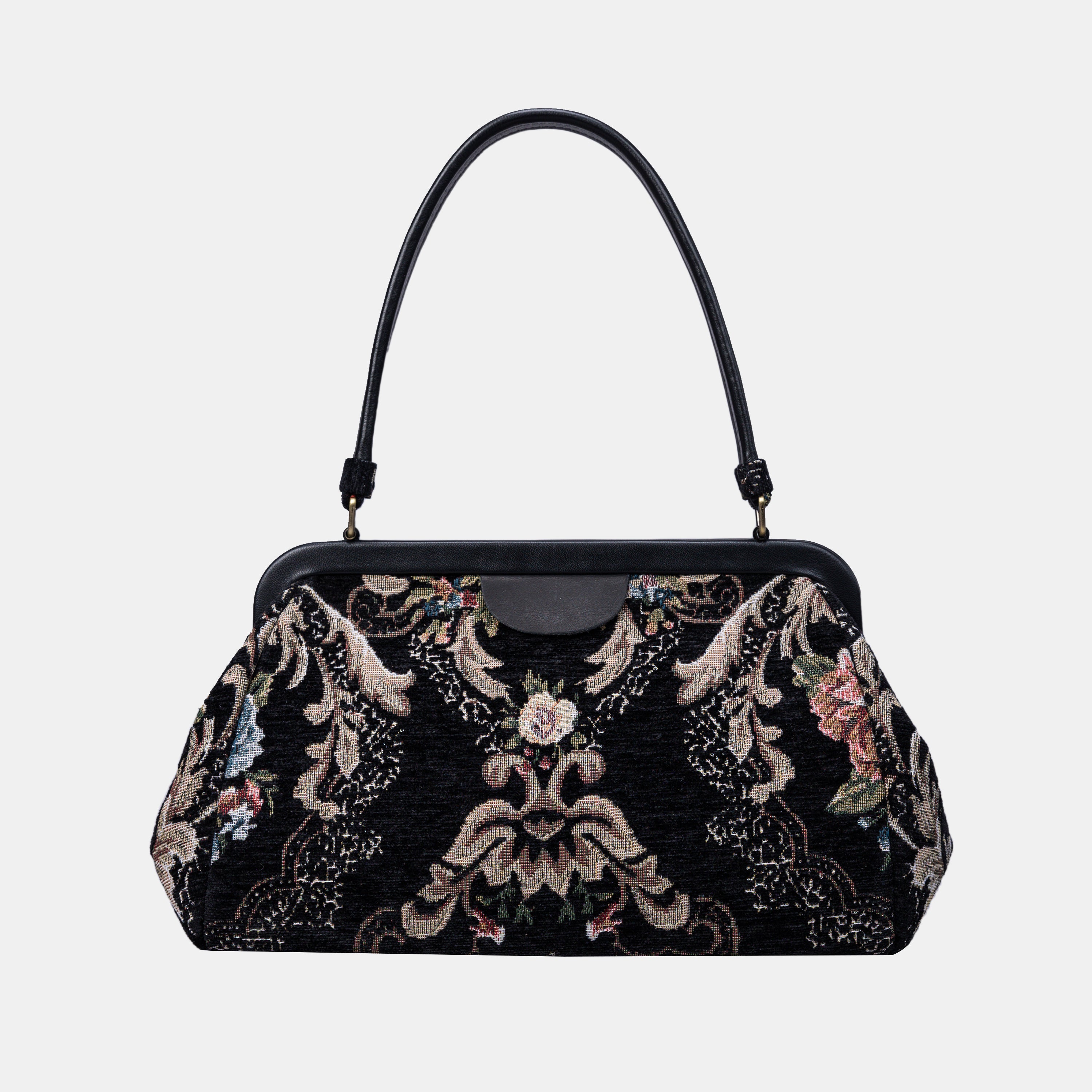 Floral Black Shoulder Bag