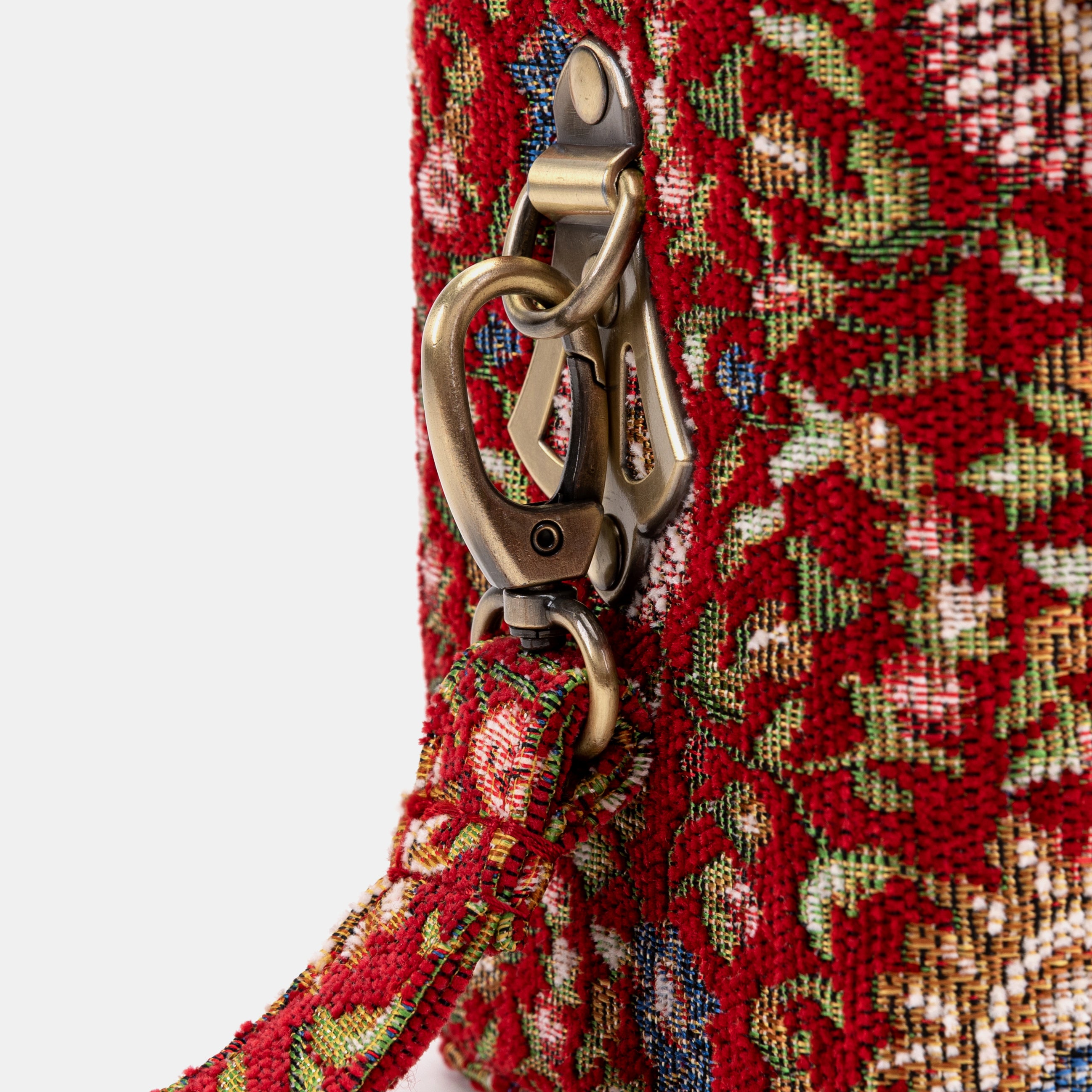 Oriental Red Clara Medium Train Case Purse