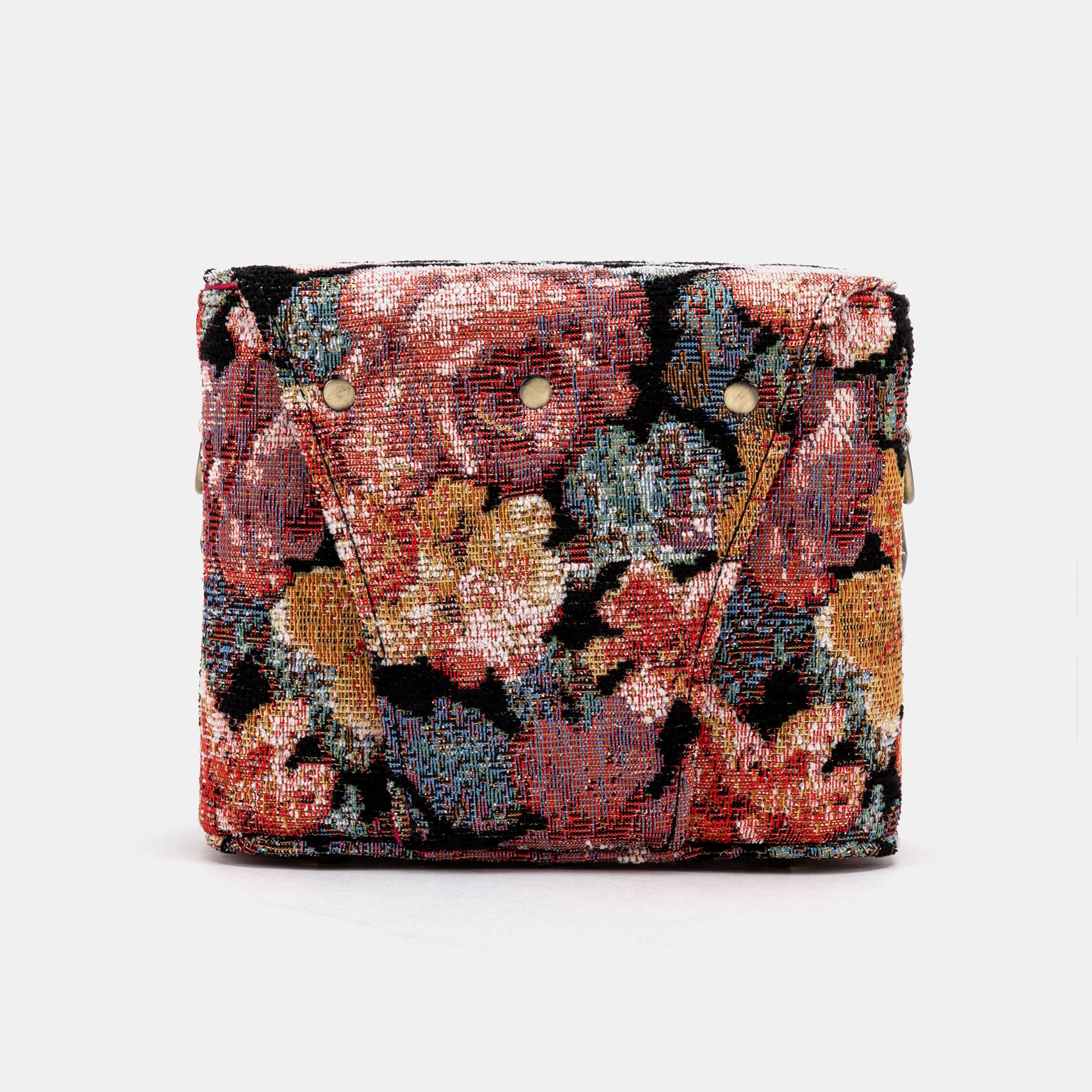 Floral Rose Emma Small Train Case Crossbody of America back
