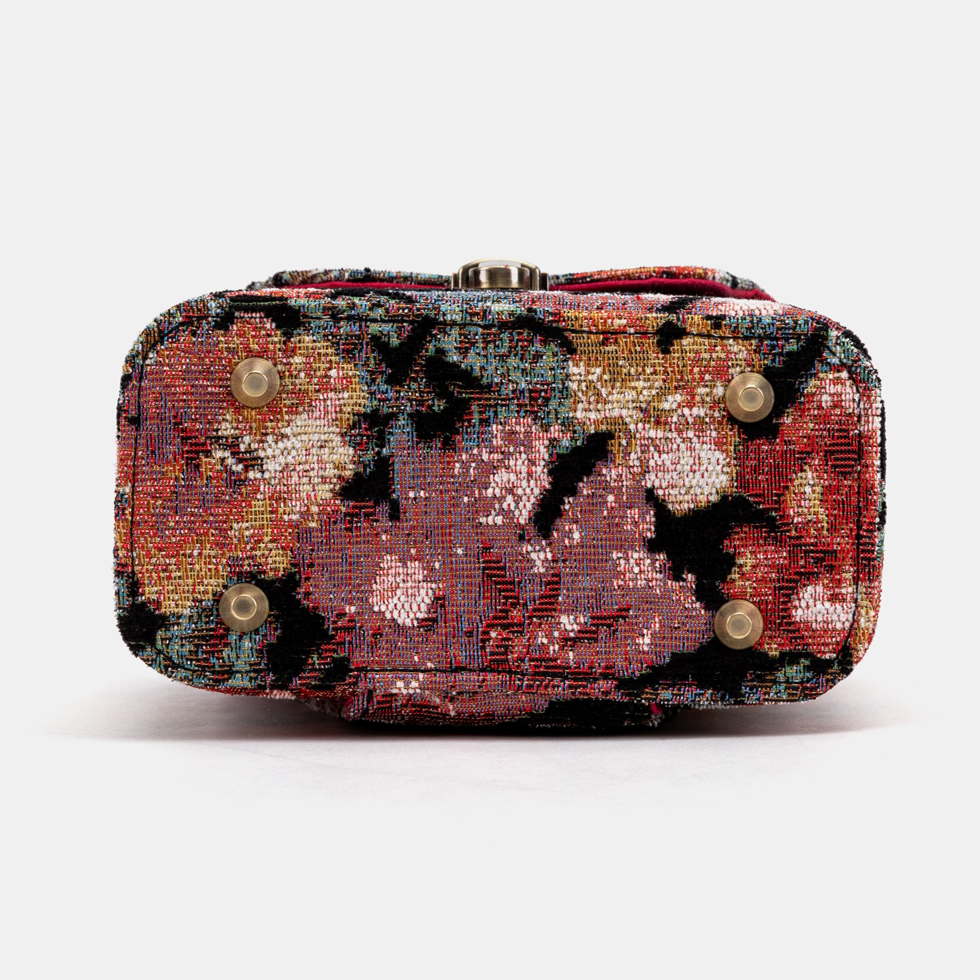 Floral Rose Emma Small Train Case Crossbody of America bottom