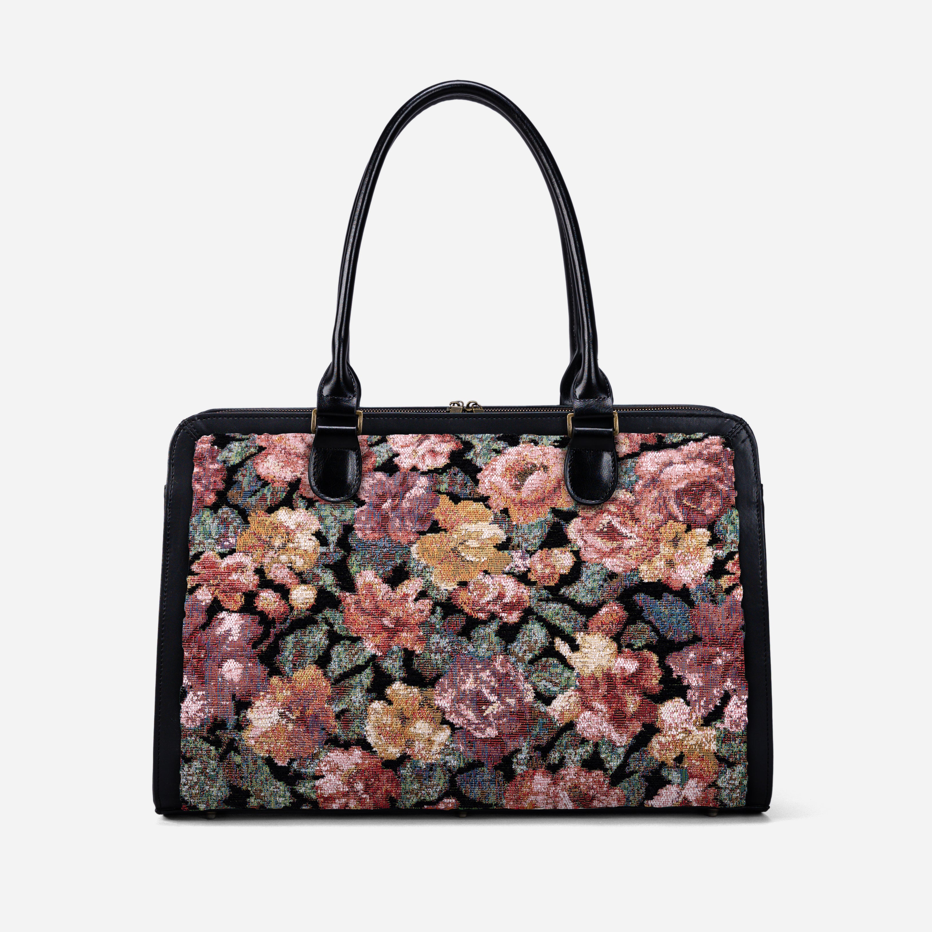 Floral Blue Business Tote front