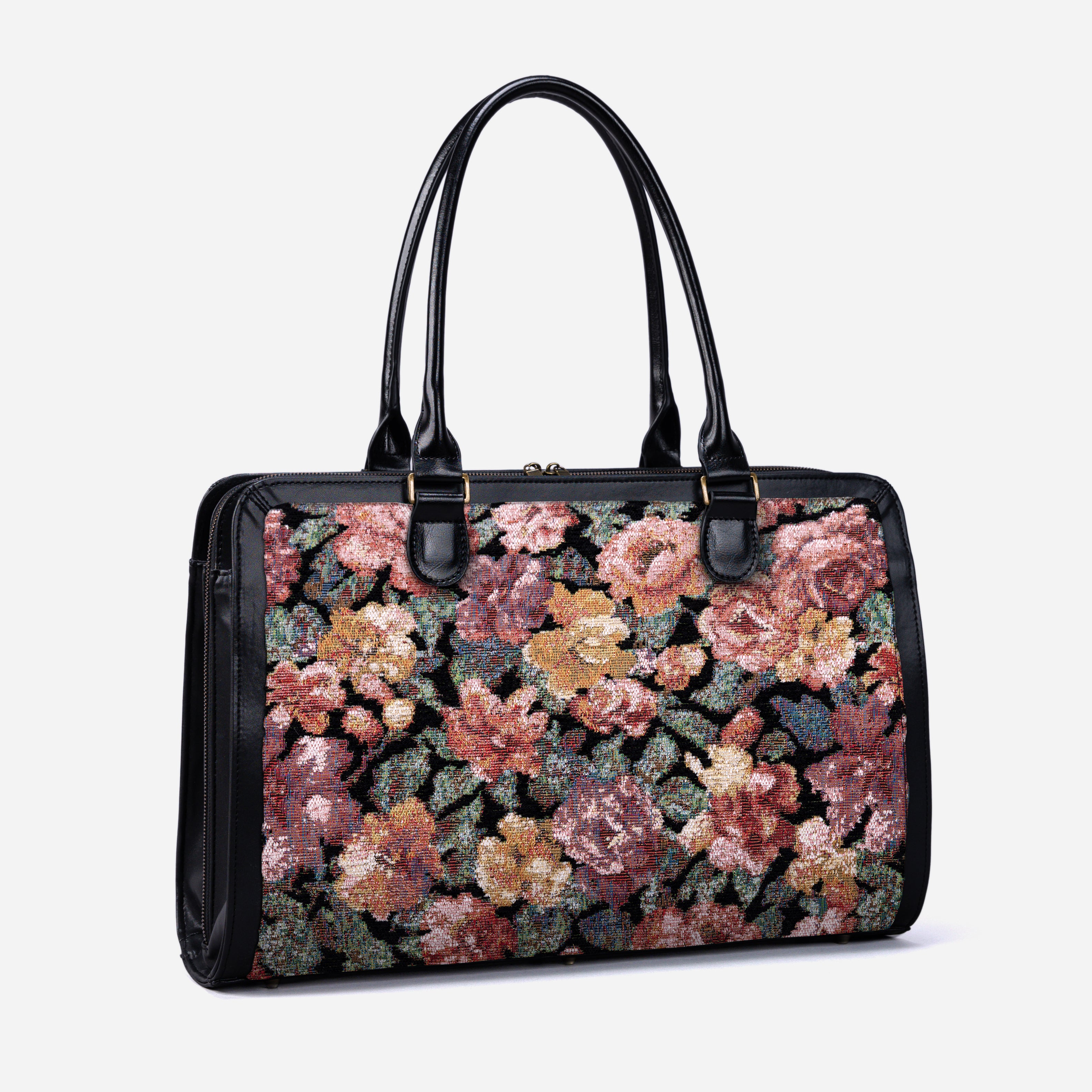 Floral Rose Business Tote side front