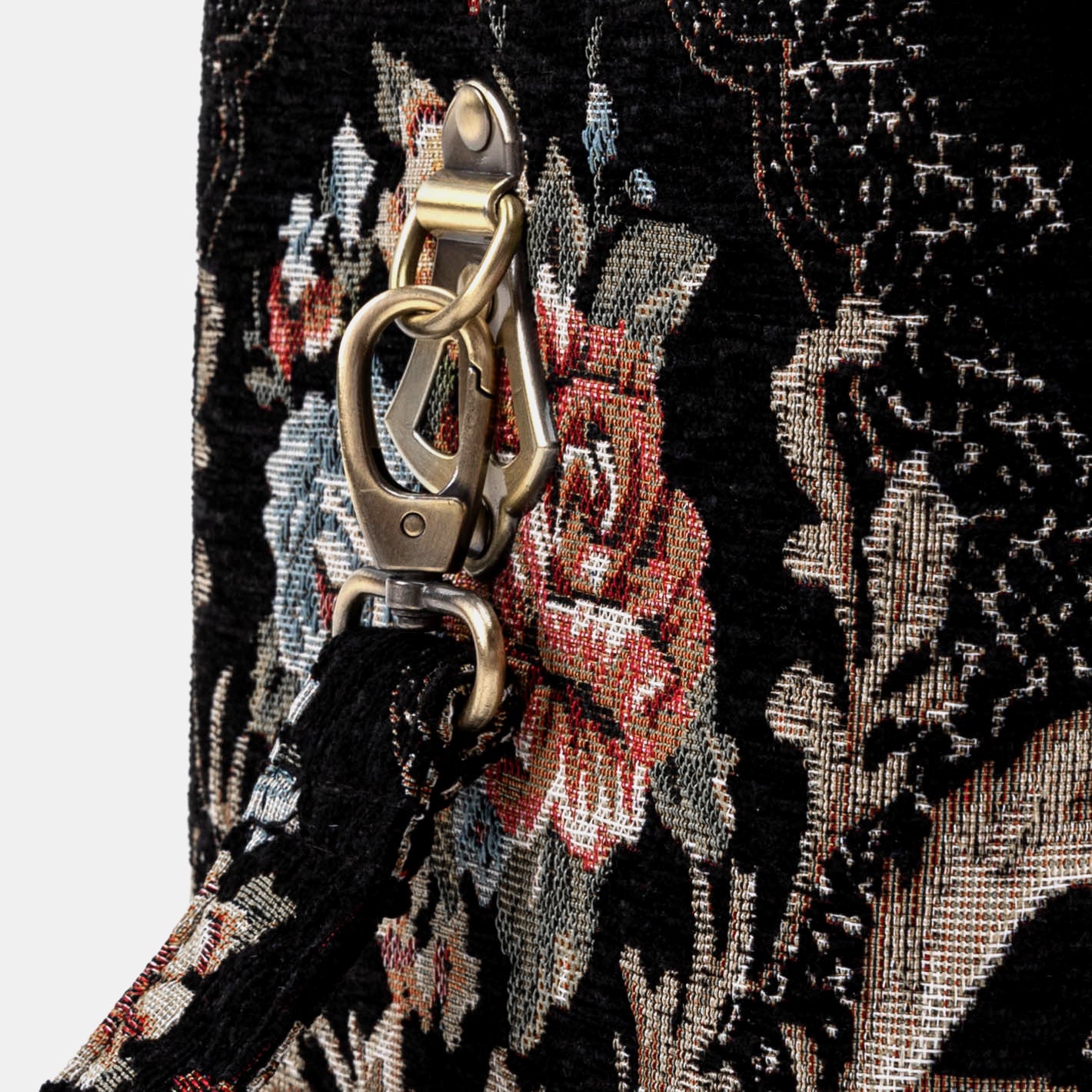 Floral Black Josephine Large Train Case of America clasp
