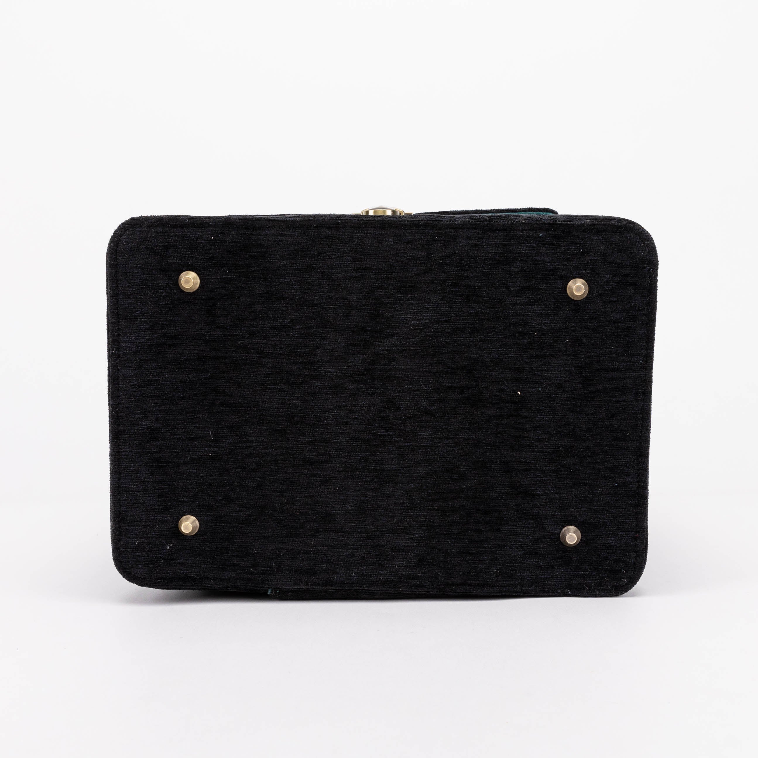 Solid Black Josephine Large Train Case of America bottom