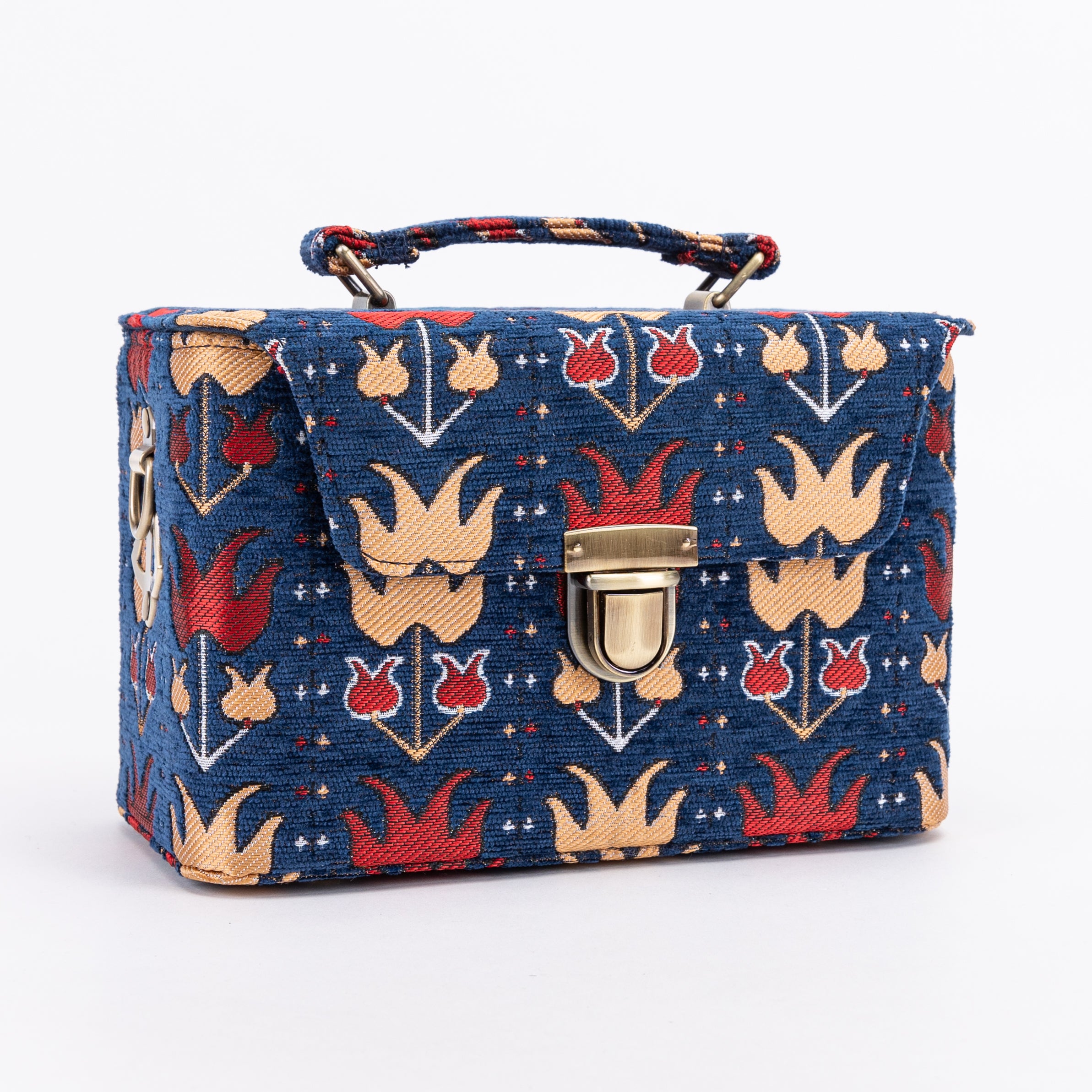 Poppy Bloom Clara Medium Train Case Purse of America front side