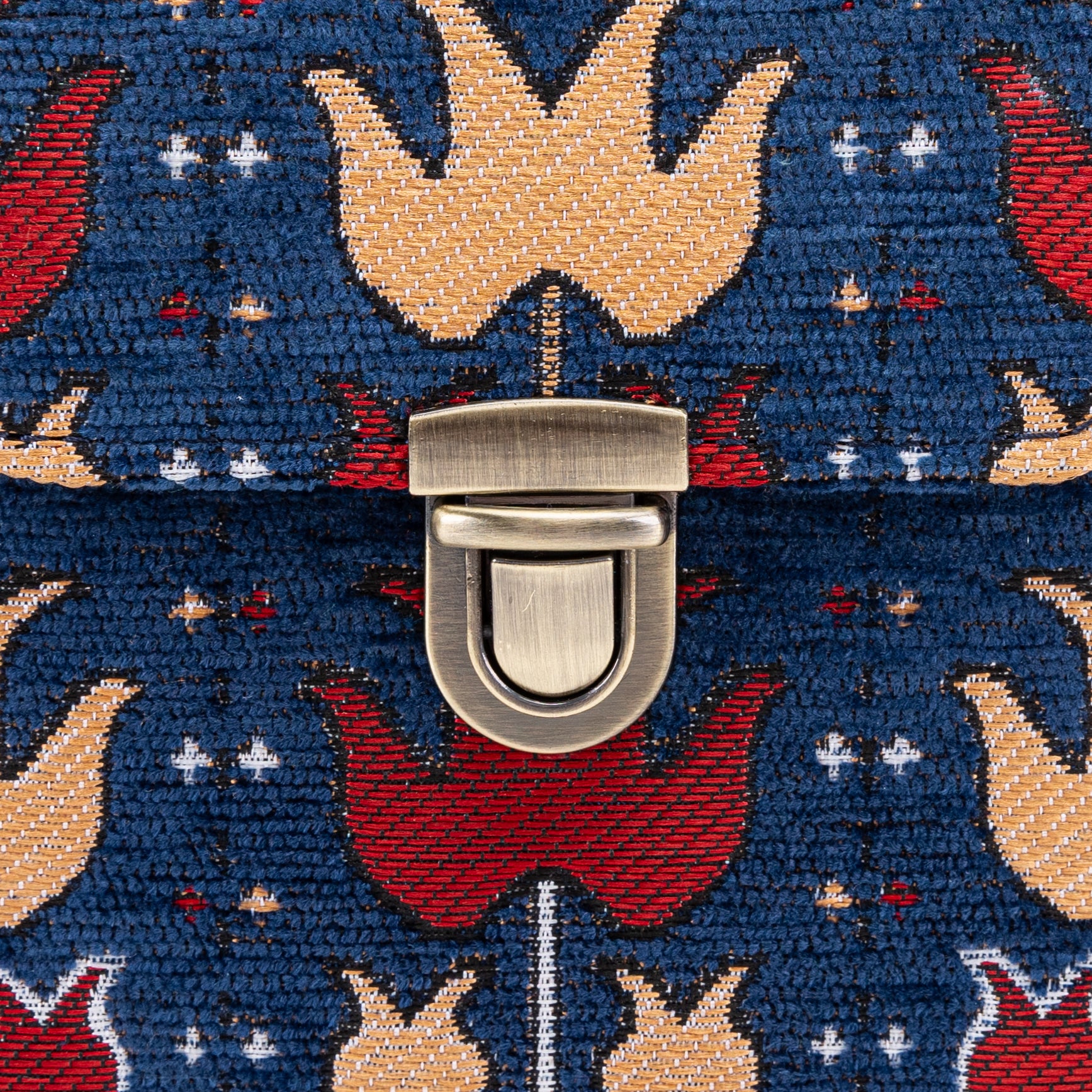 Poppy Bloom Emma Small Train Case Crossbody of America tuck lock