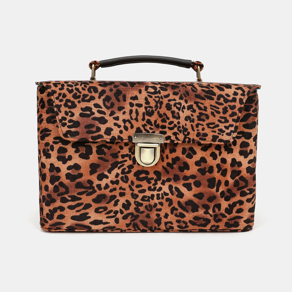 Leopard Classic Josephine Large Train Case Carpetbag of America main