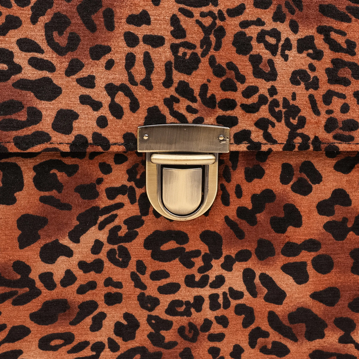 Leopard Classic Josephine Large Train Case Carpetbag of America buckle