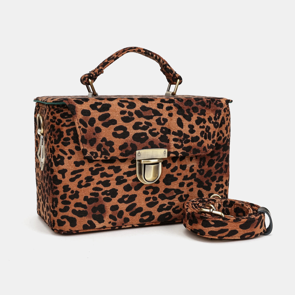 Leopard Classic Clara Medium Train Case Purse of America main
