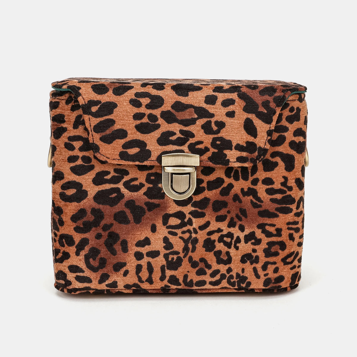 Leopard Classic Emma Small Train Case Crossbody of America main