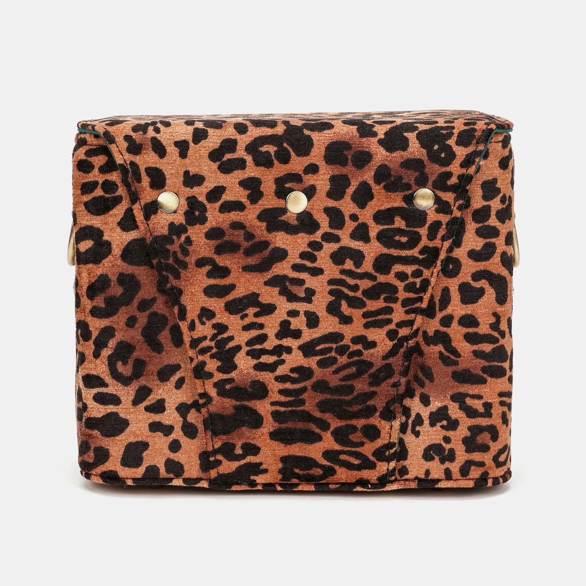 Leopard Classic Emma Small Train Case Crossbody of America back