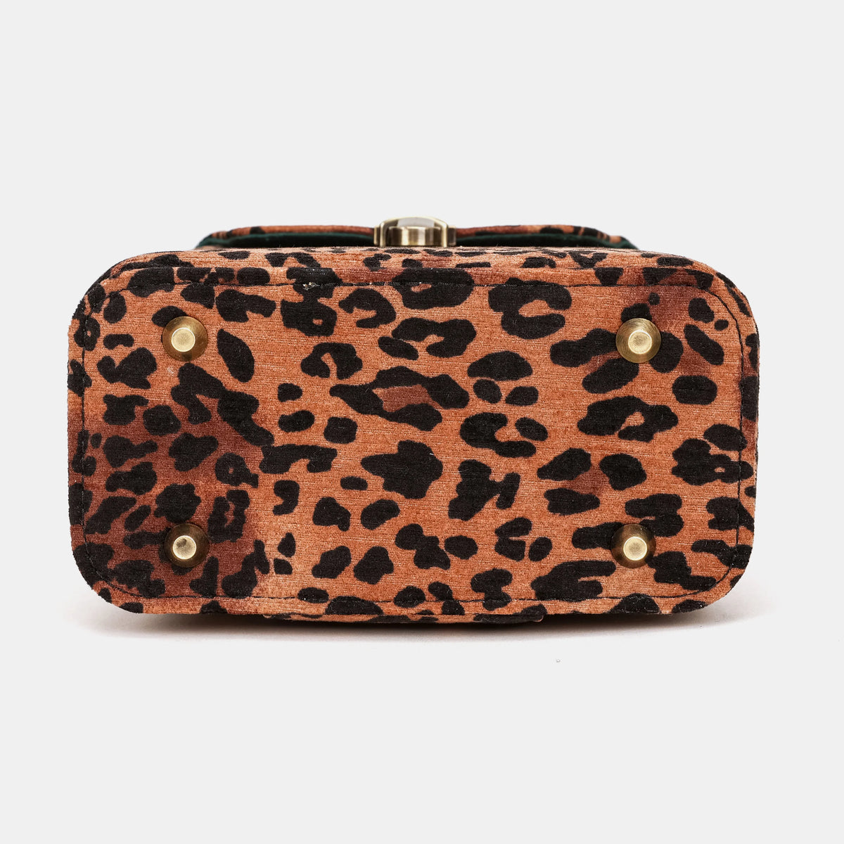 Leopard Classic Emma Small Train Case Crossbody of America bottom