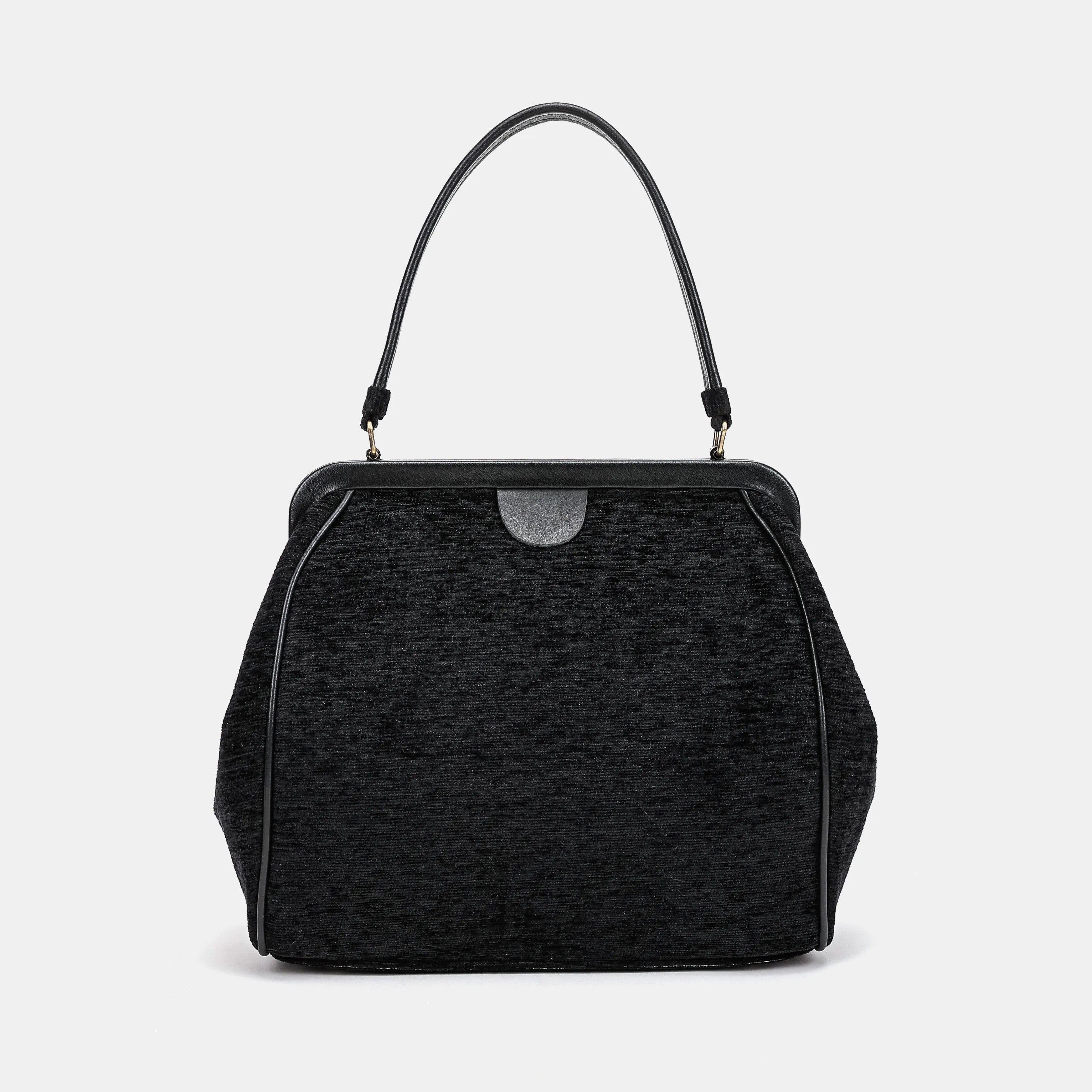 Solid Black | Alma Shoulder Carpet Bag of America main