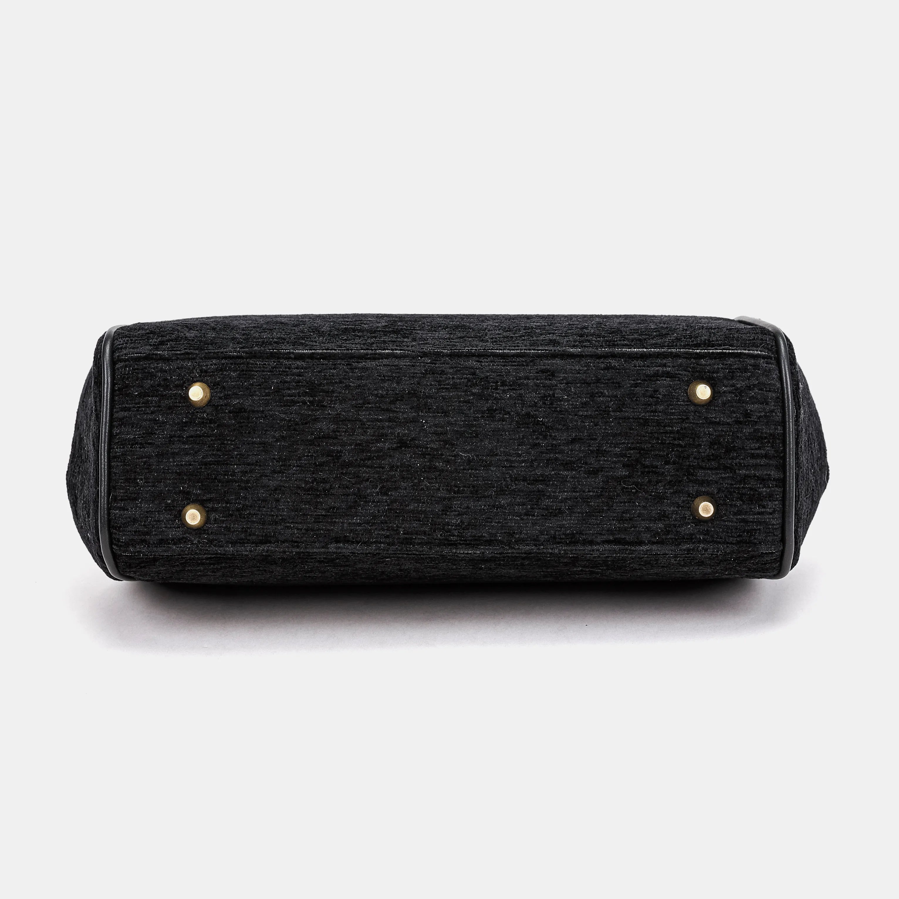 Solid Black | Alma Shoulder Carpet Bag of America bottom