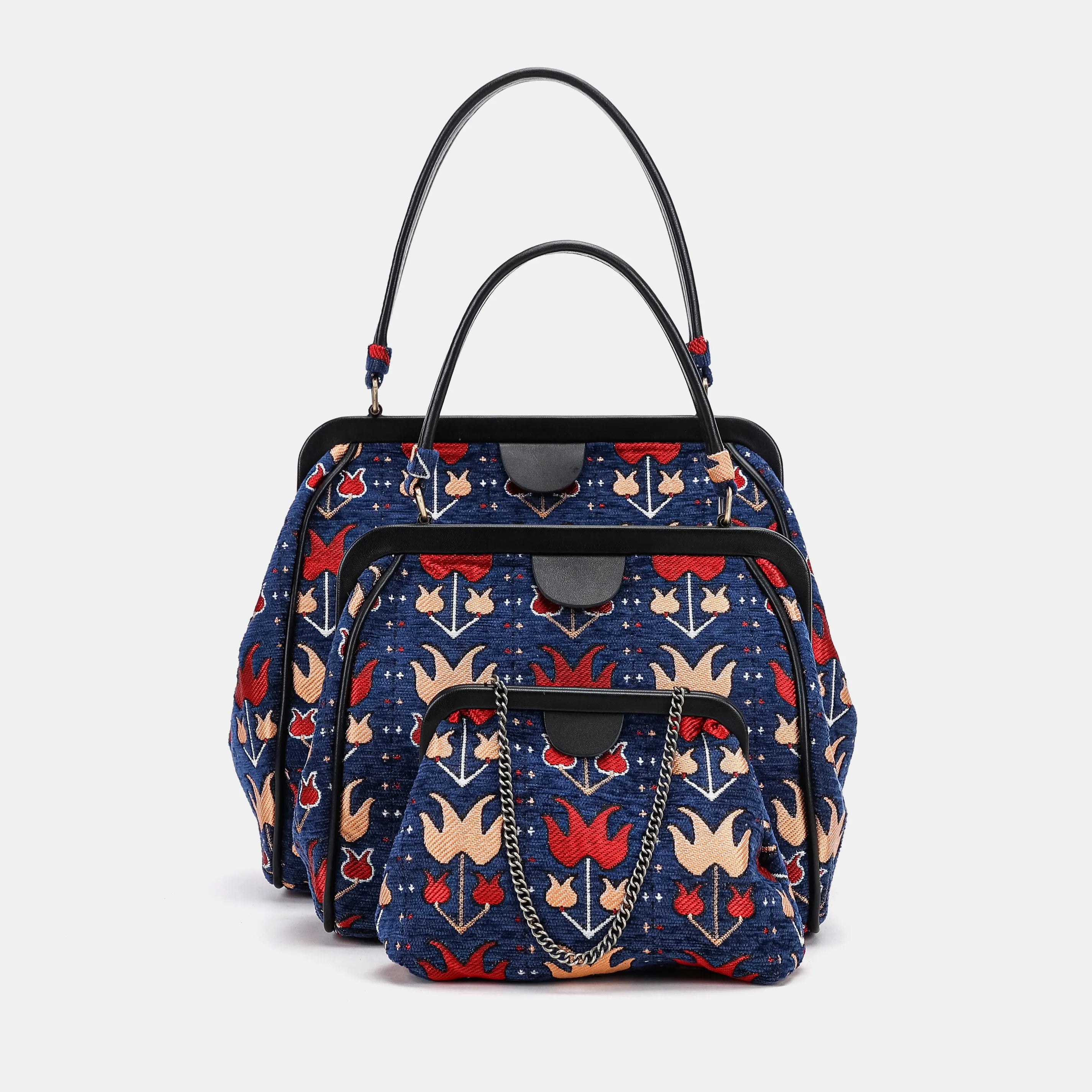 Poppy Bloom Alma Shoulder Carpet Bag 