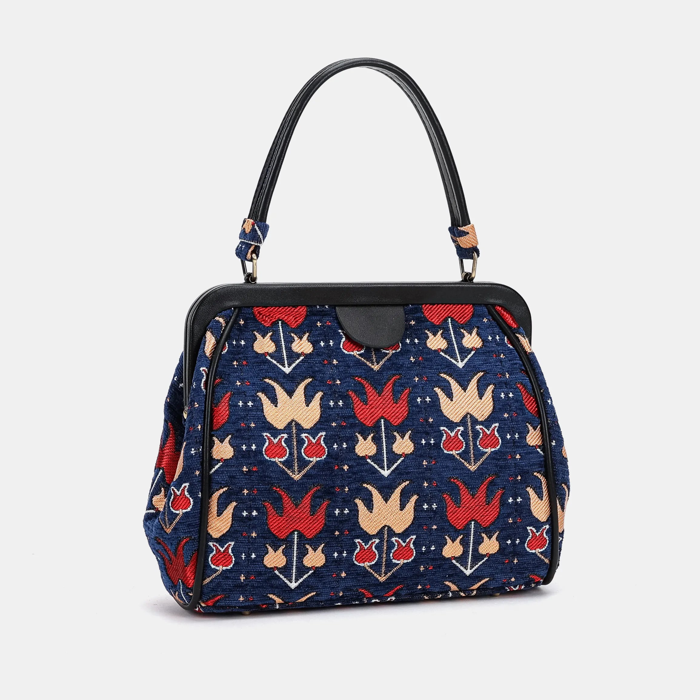 Poppy Bloom Alma Satchel Carpet Bag front side