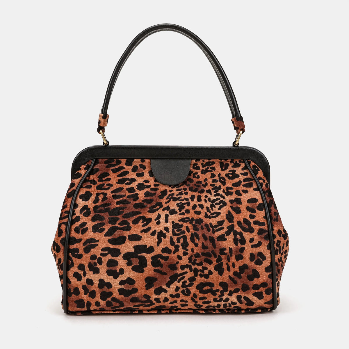 Leopard Classic Alma Satchel Carpetbag of America back