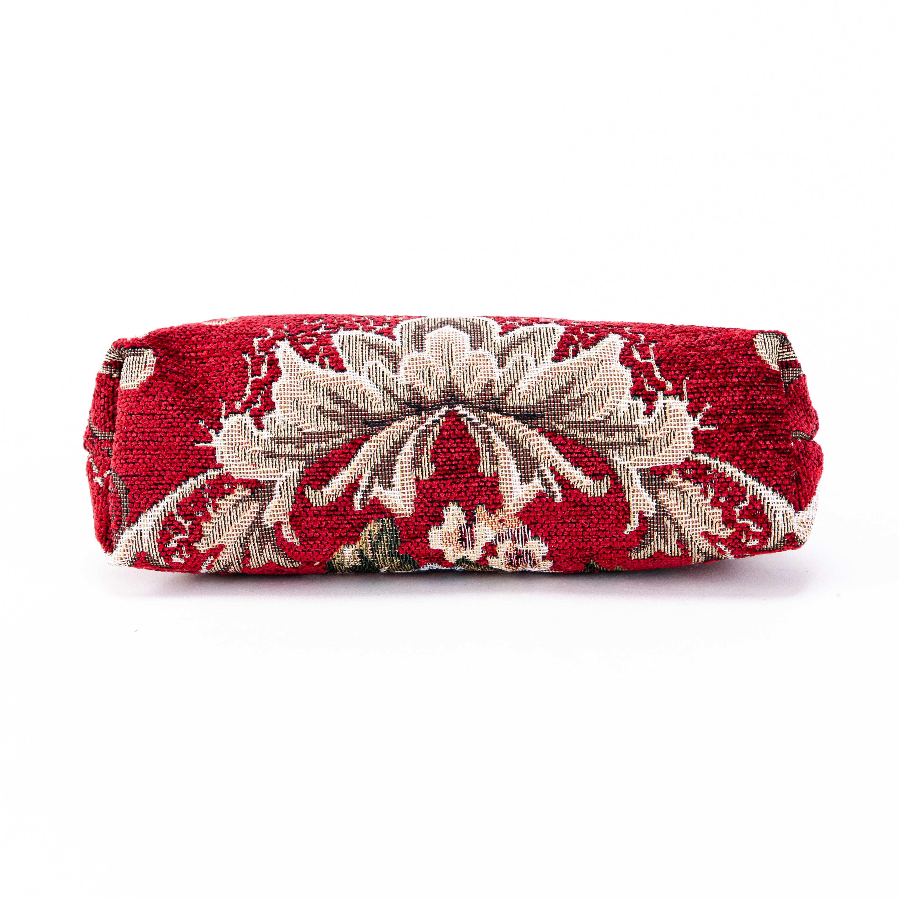 Floral Red Alma Evening Clutch Carpet Bag of America bottom