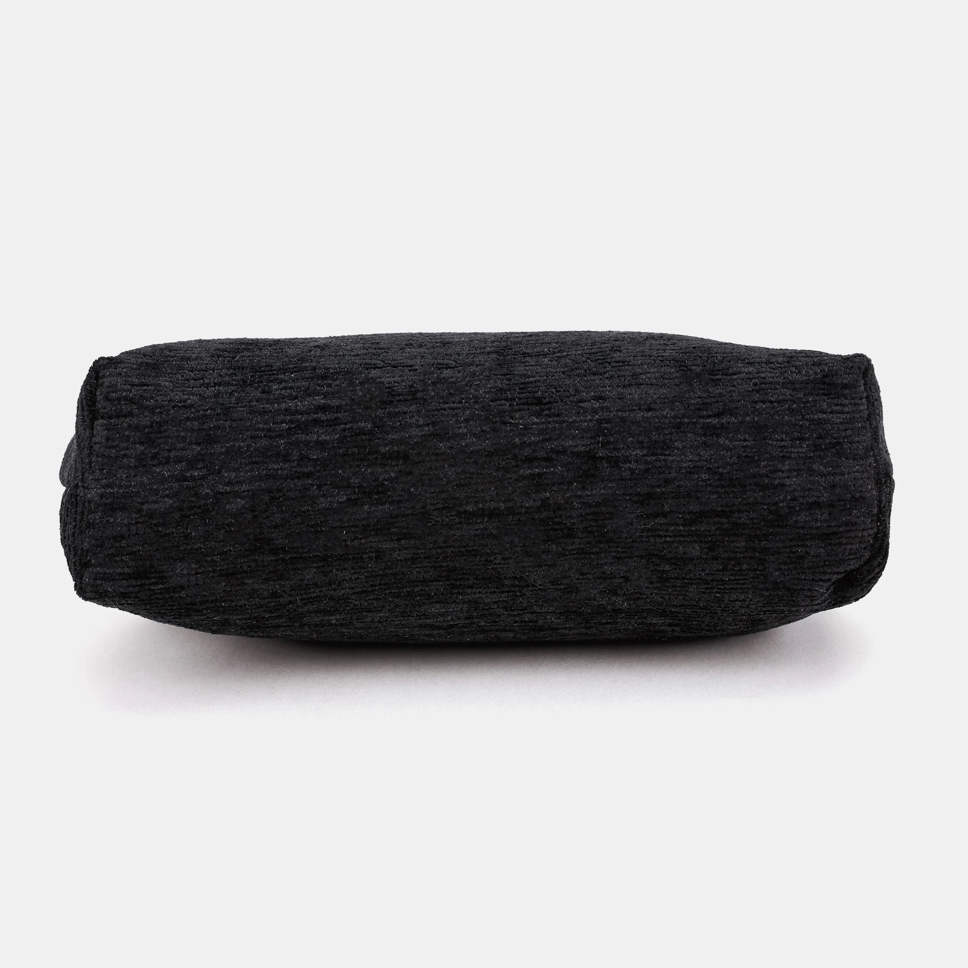 Solid Black | Alma Evening Clutch Carpet Bag of America bottom