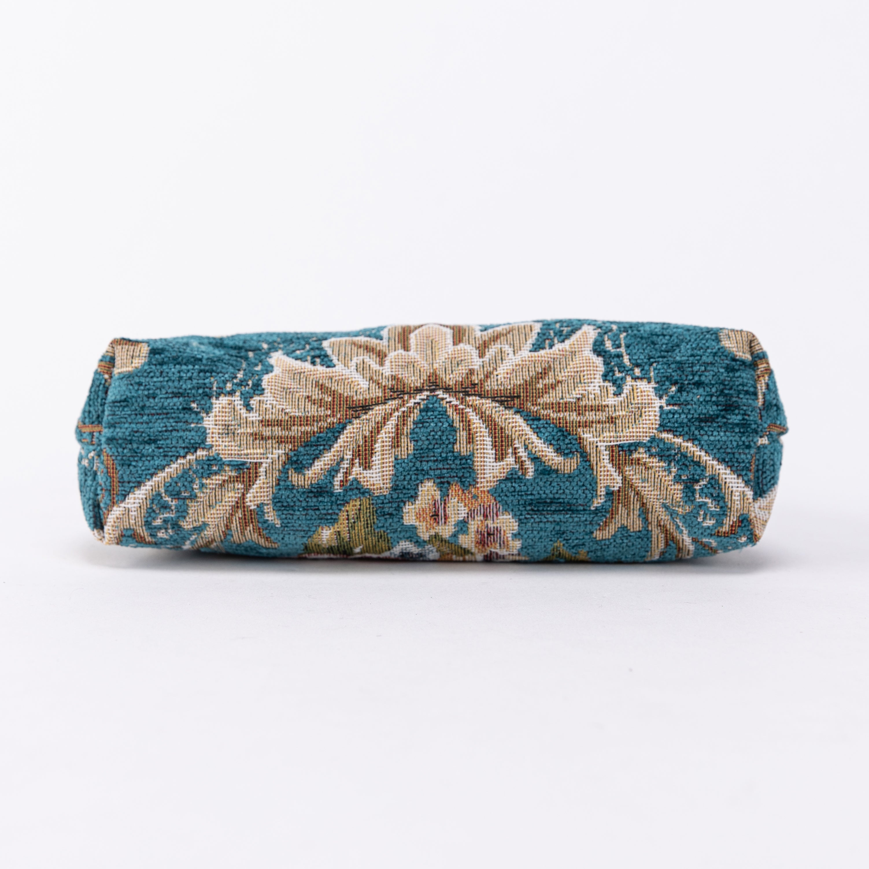 Floral Teal Alma Evening Clutch Carpet Bag of America bottom