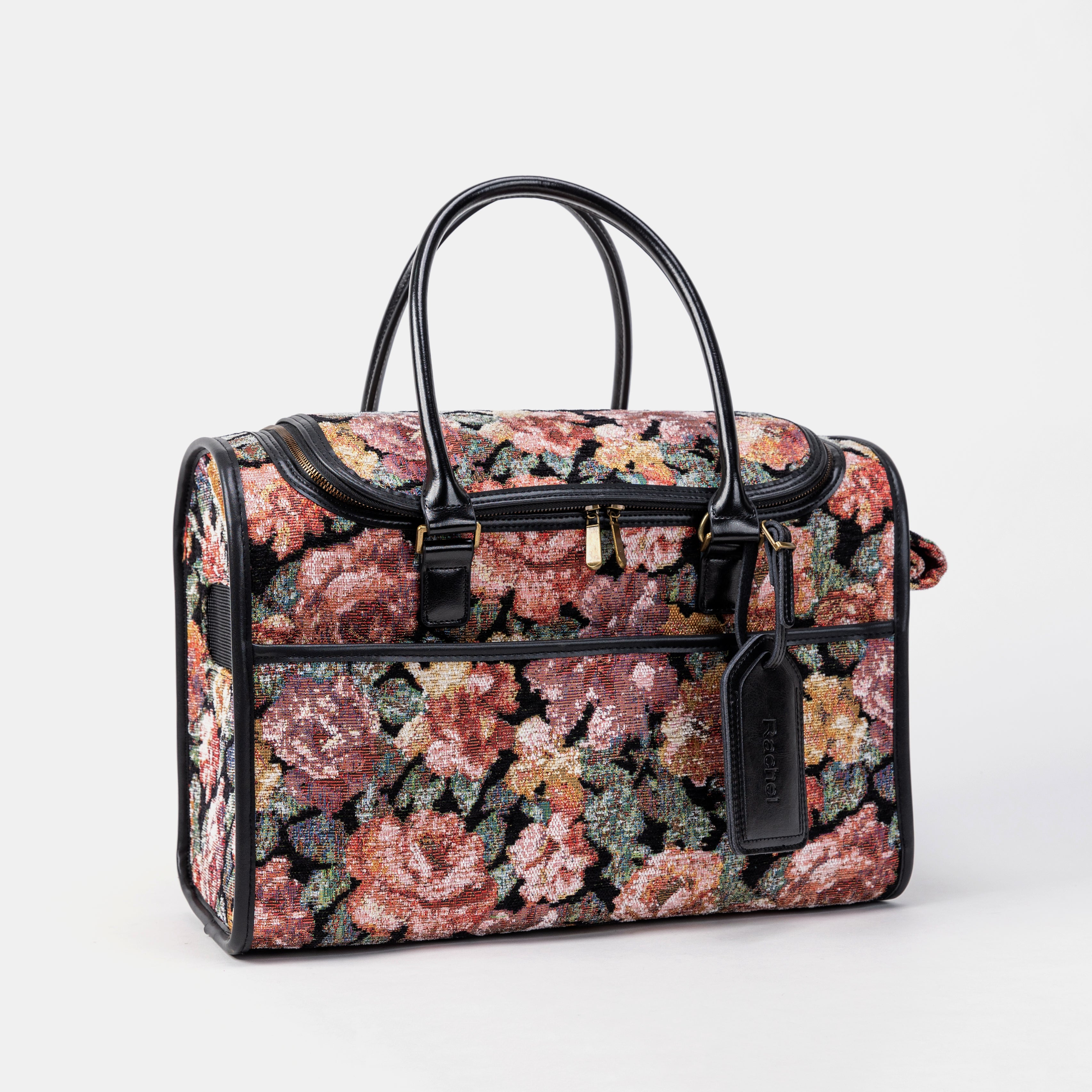 Travel Dog Carrier Bag Floral Rose Overview