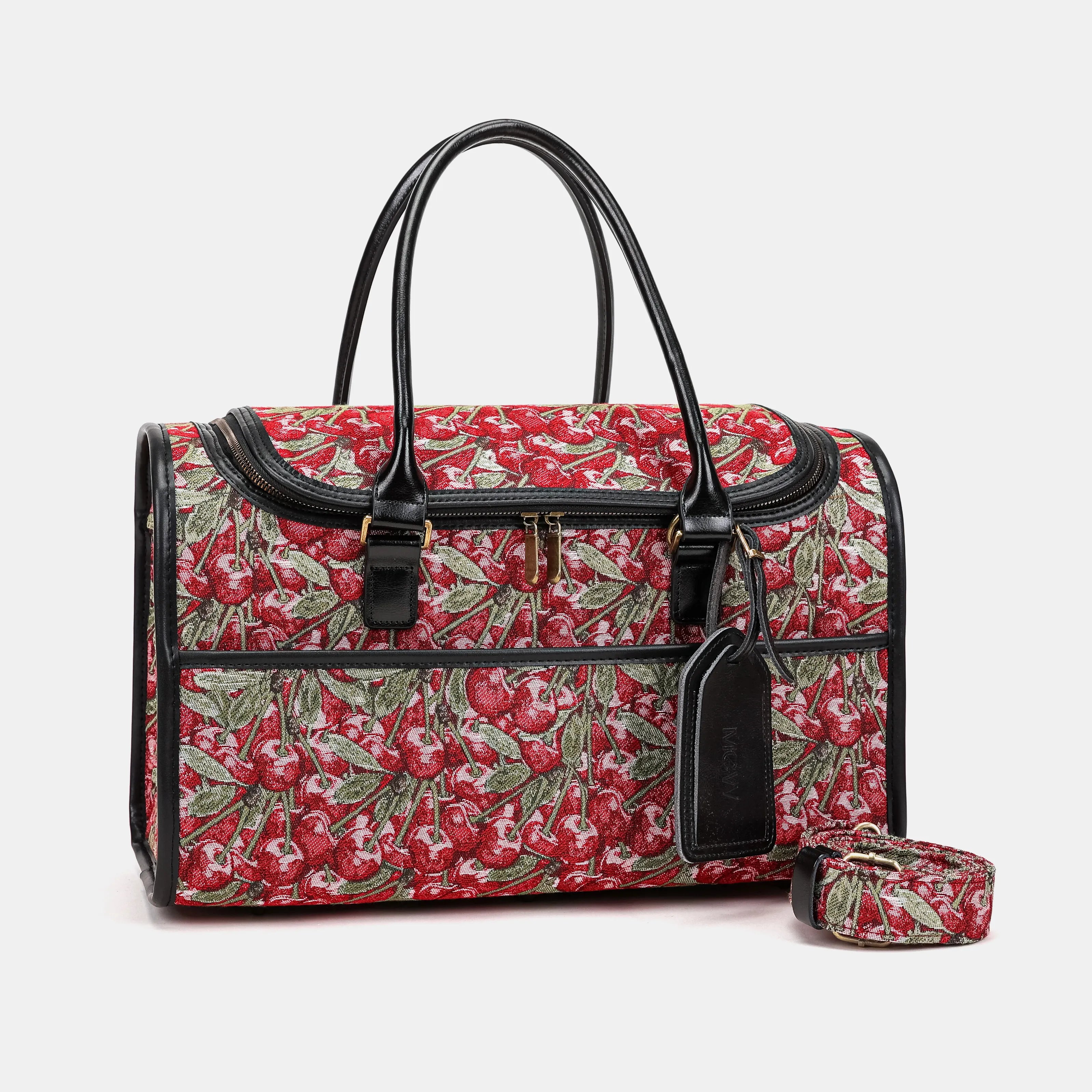 Travel Dog Carrier Bag Cherry Cascade of America with strap