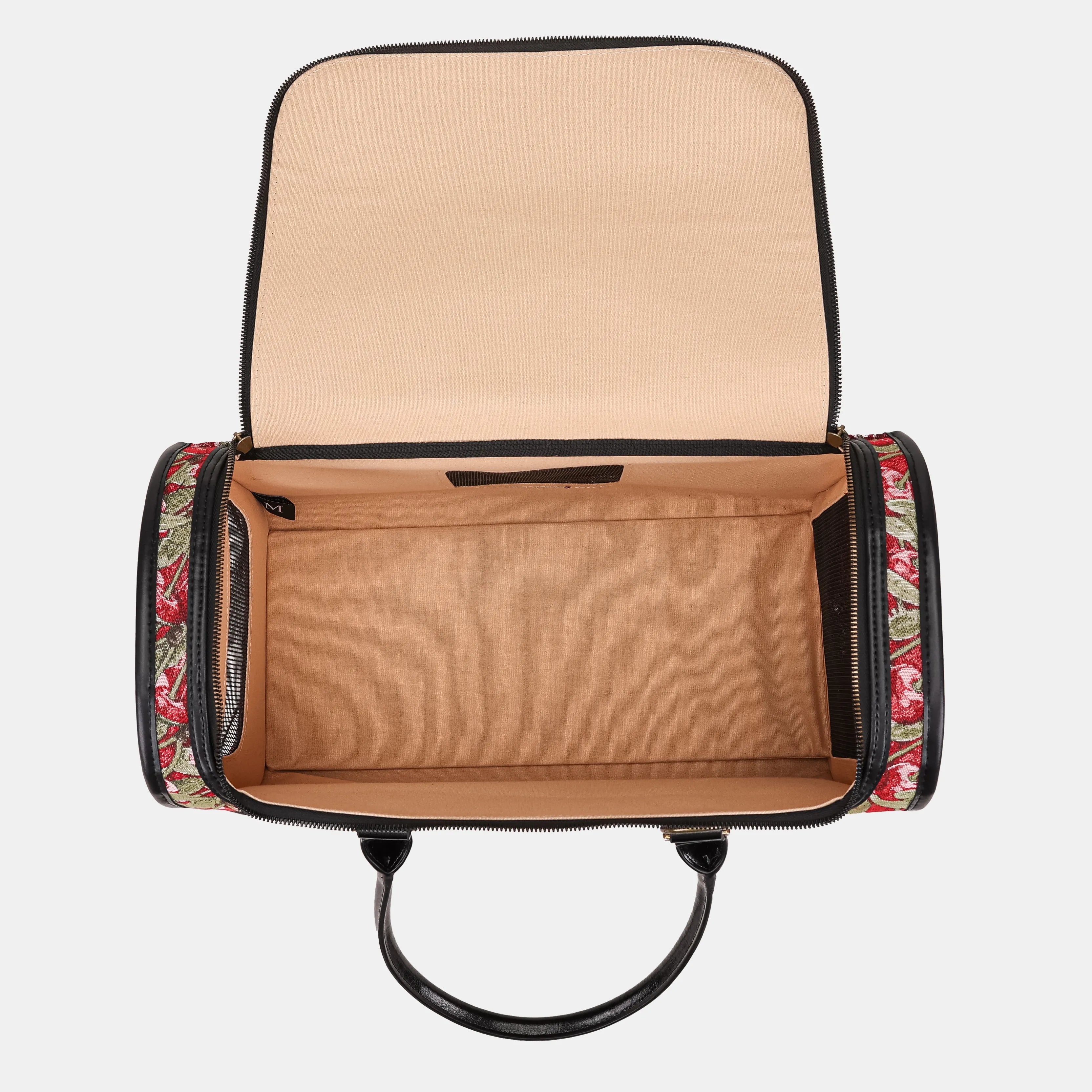 Travel Dog Carrier Bag Cherry Cascade of America inside