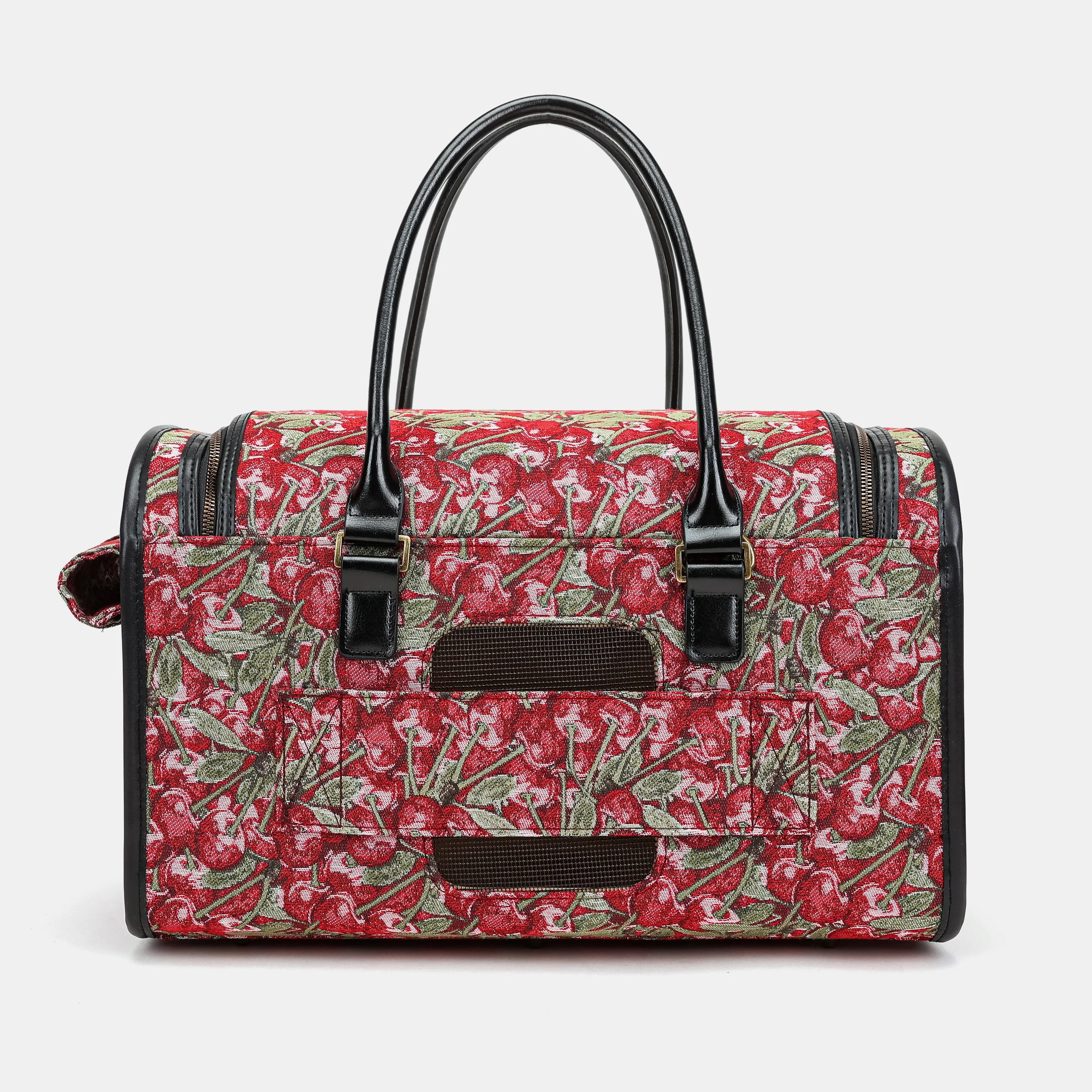 Travel Dog Carrier Bag Cherry Cascade of America back