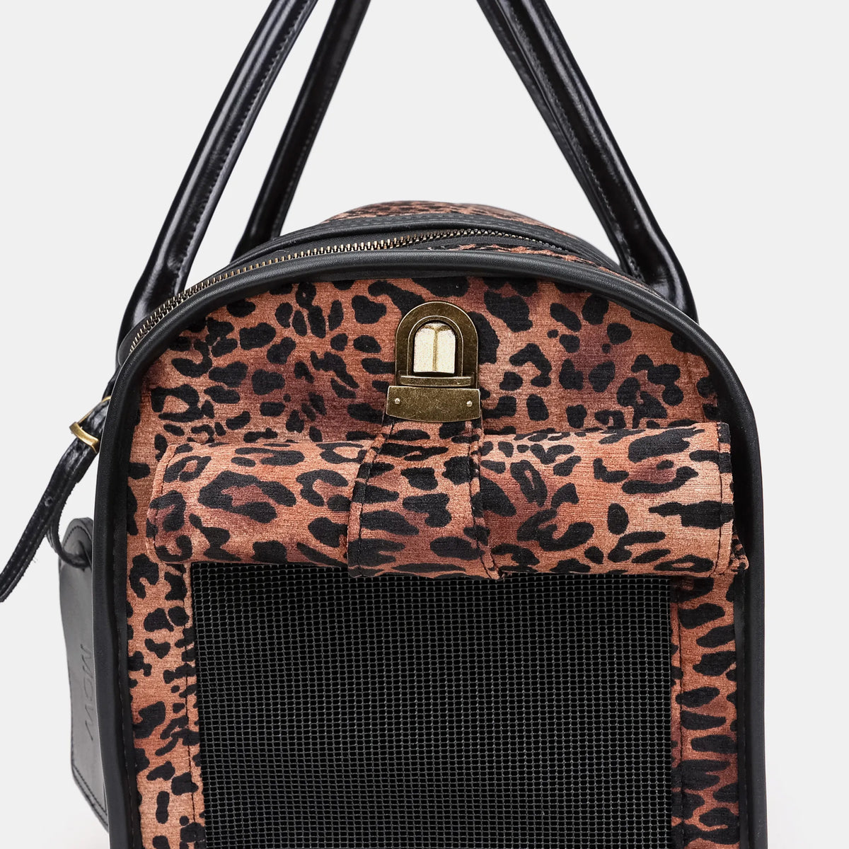 Travel Dog Carrier Bag Leopard Classic Carpetbag of America roll up mesh
