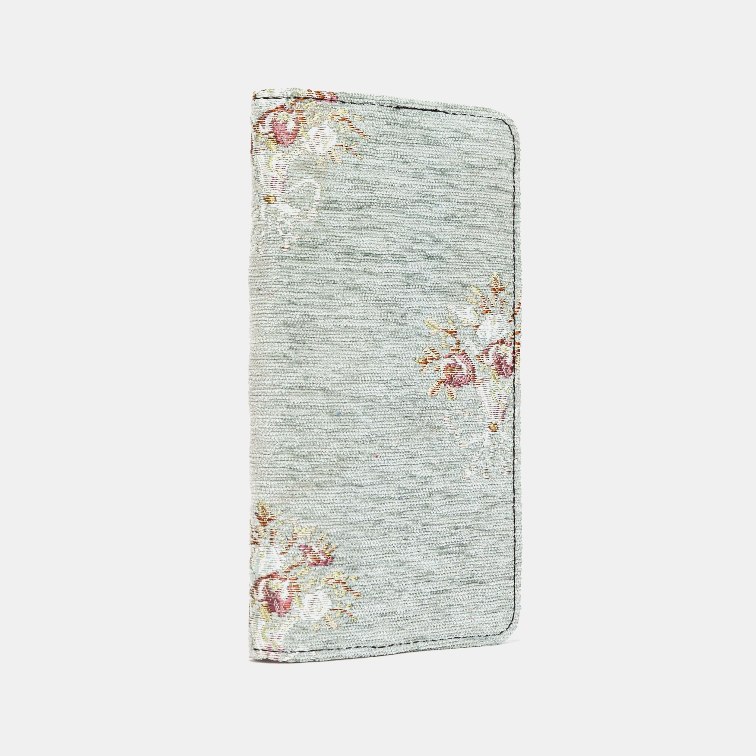 Bouquet Pattern Flap Checkbook Cover Carpetbag of America side