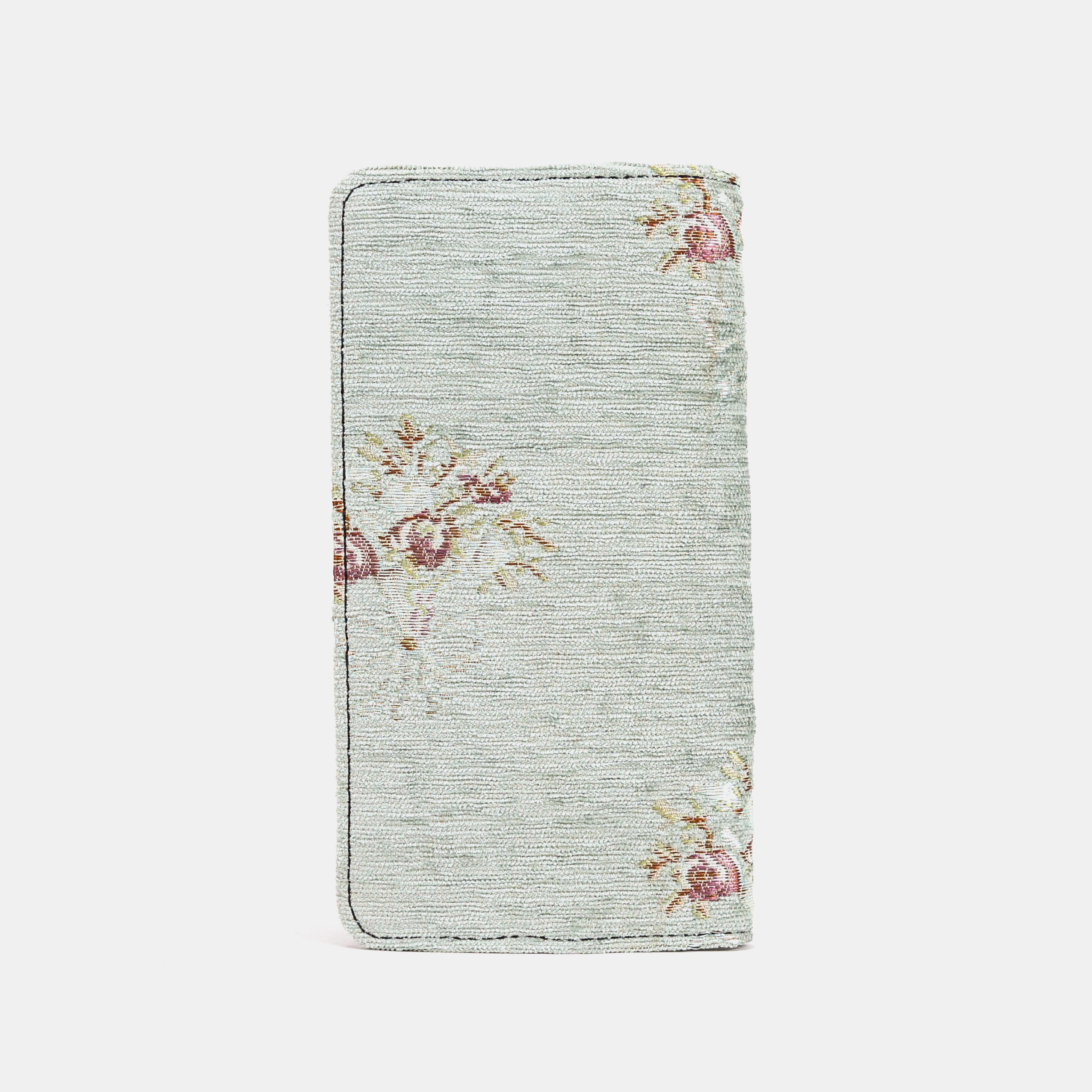 Bouquet Mint Flap Checkbook Cover